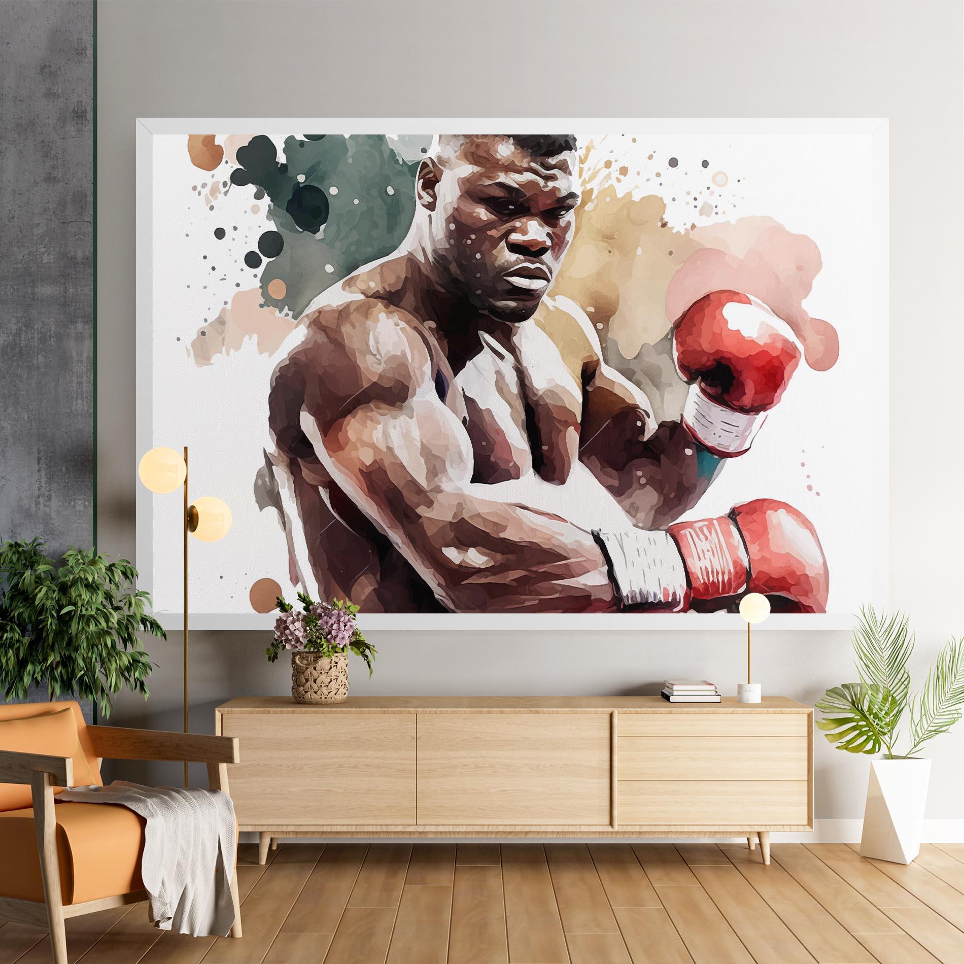 Obraz na Płótnie Boxing Cream Green mockup 9