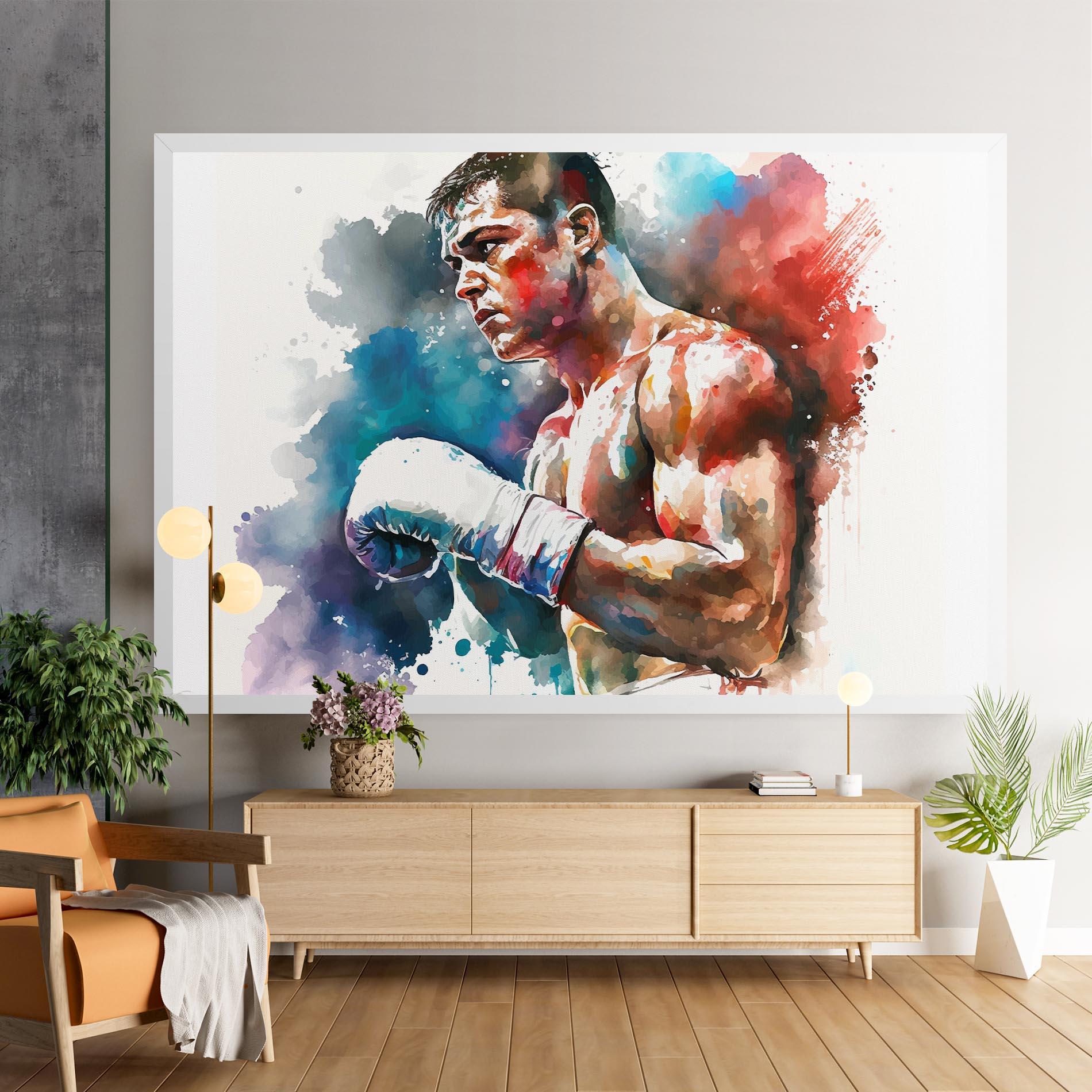 Obraz na Płótnie Boxing Red Blue mockup 9