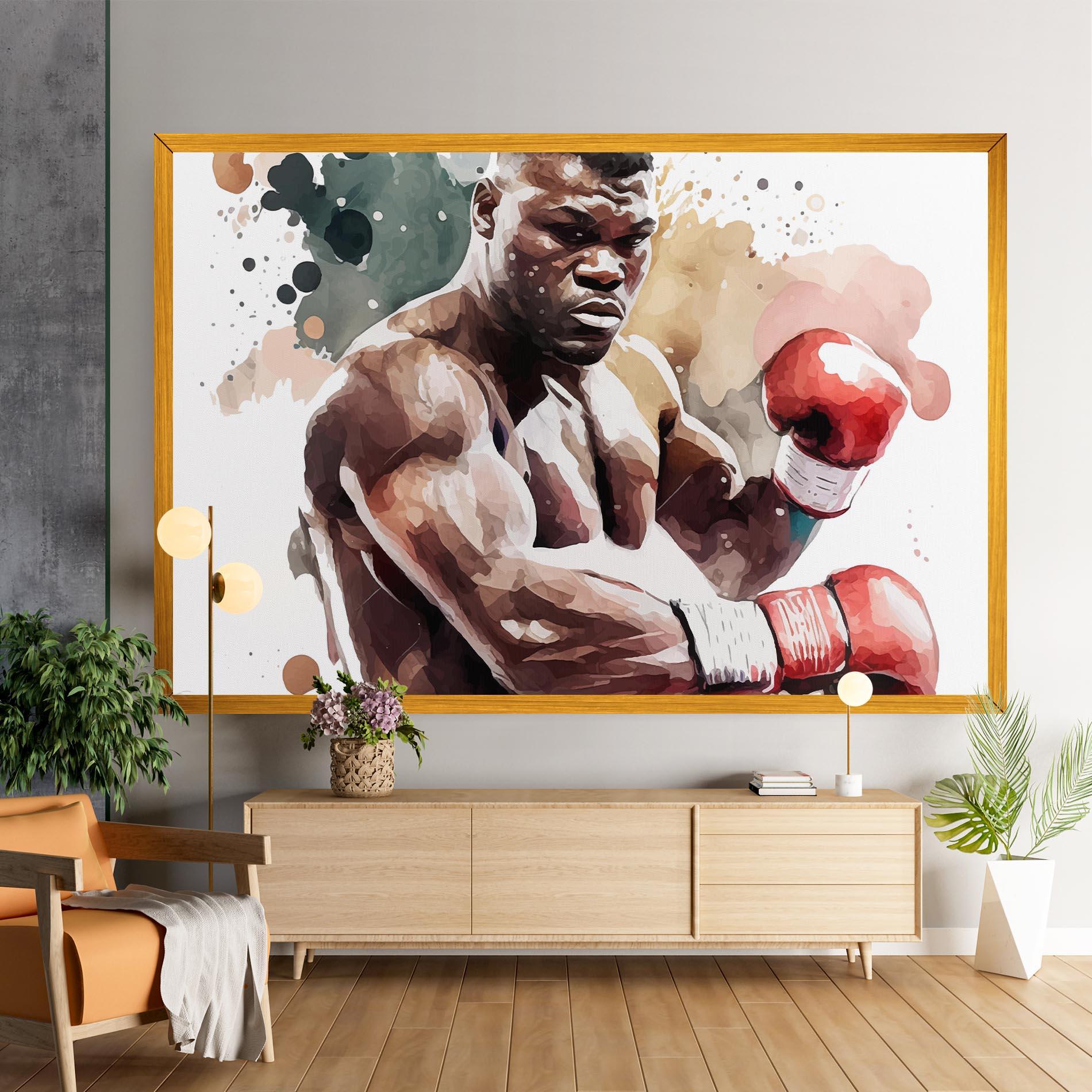 Obraz na Płótnie Boxing Cream Green mockup 9