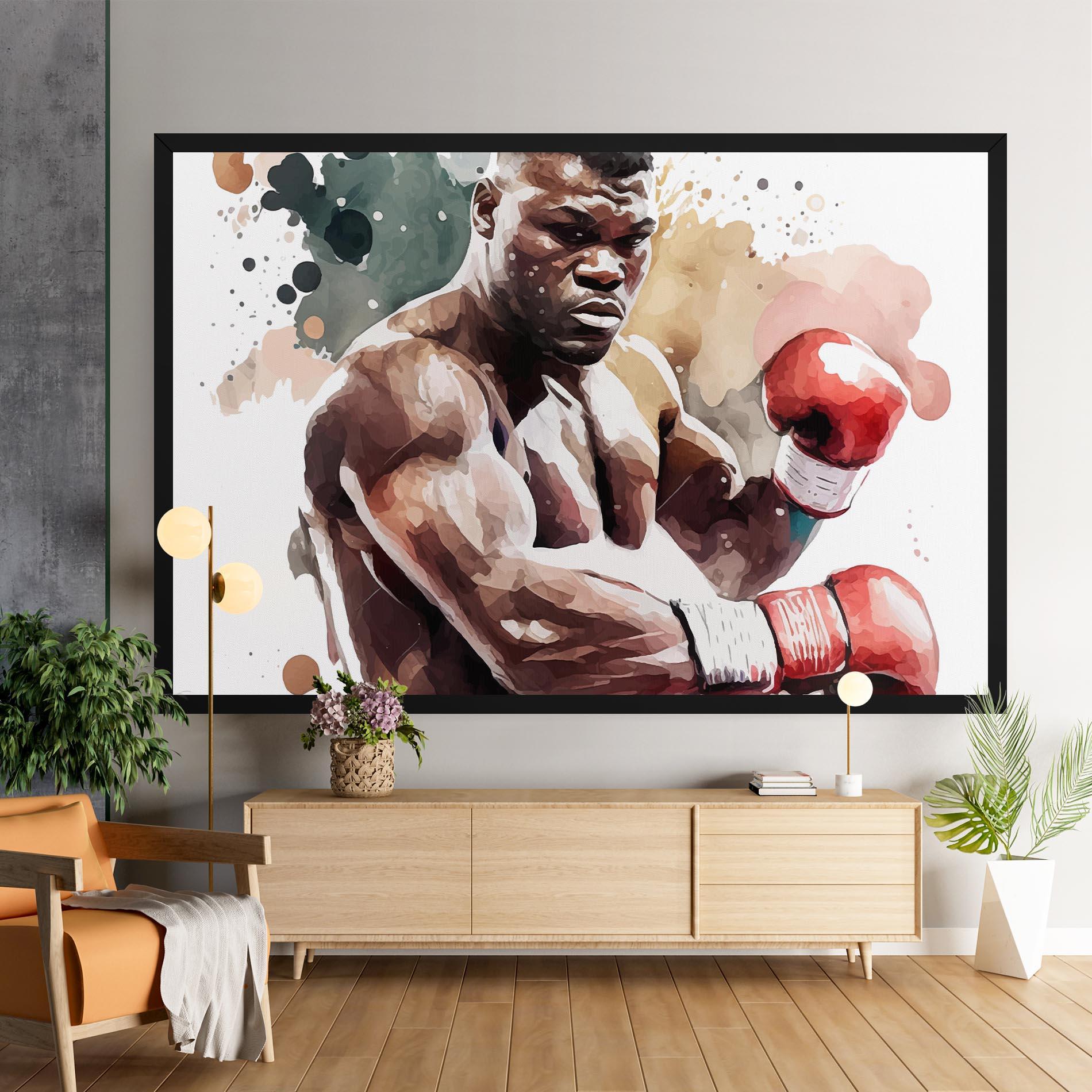 Obraz na Płótnie Boxing Cream Green mockup 9