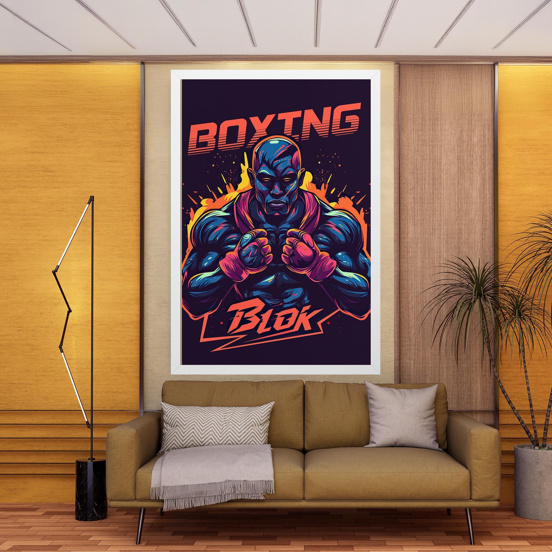 Obraz na Płótnie Boxing Blok mockup 9