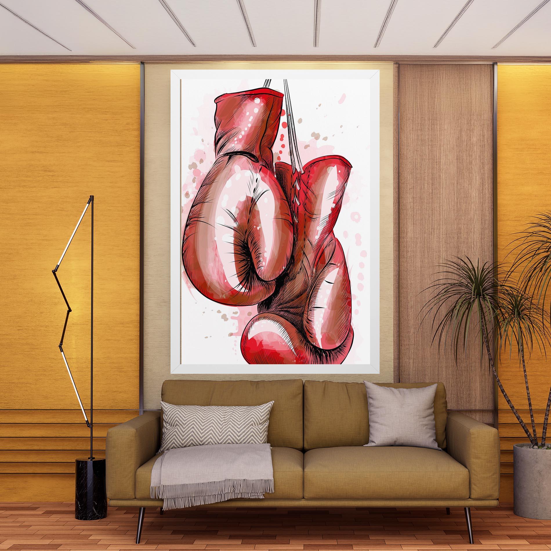 Obraz na Płótnie Red Painted Gloves mockup 9