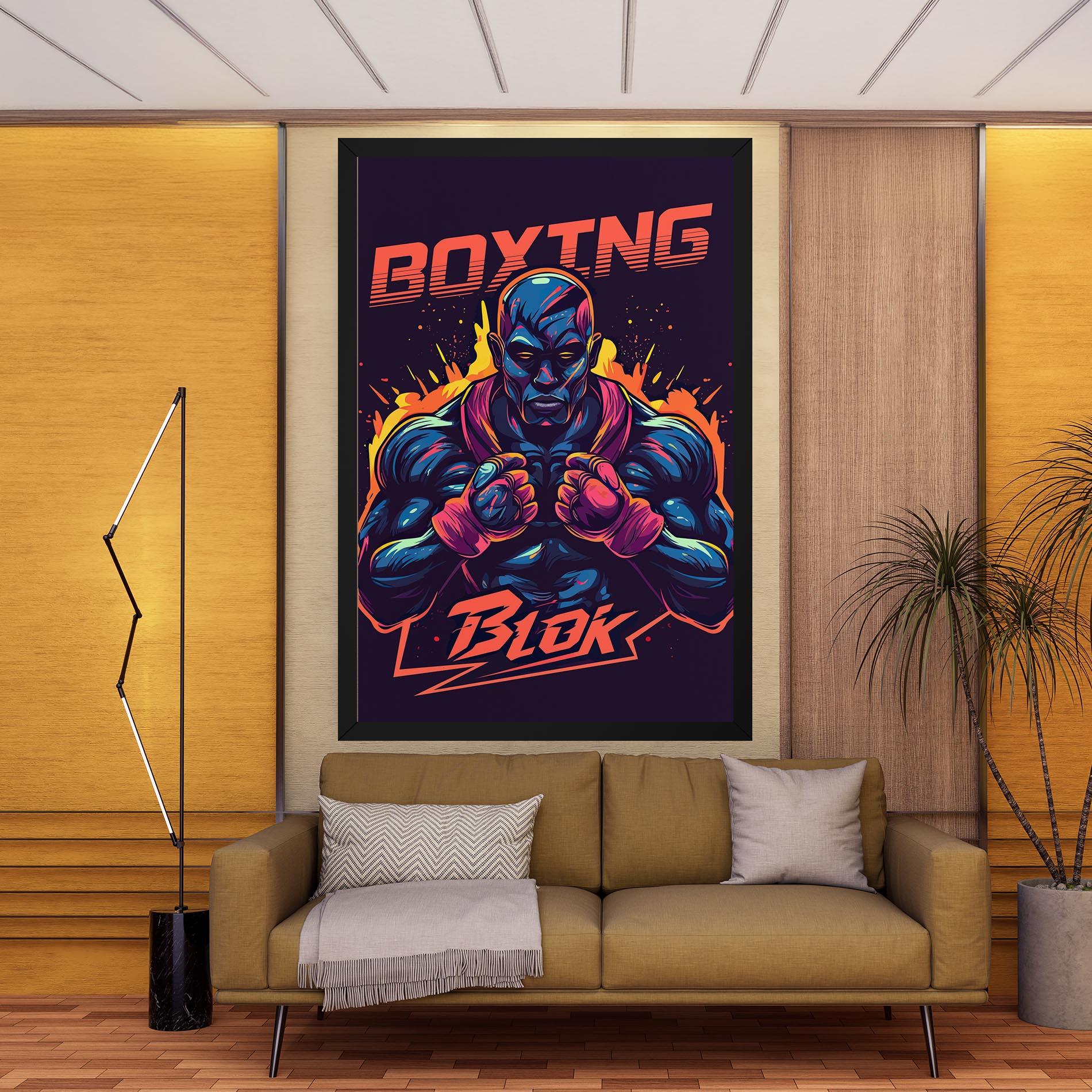 Obraz na Płótnie Boxing Blok mockup 9
