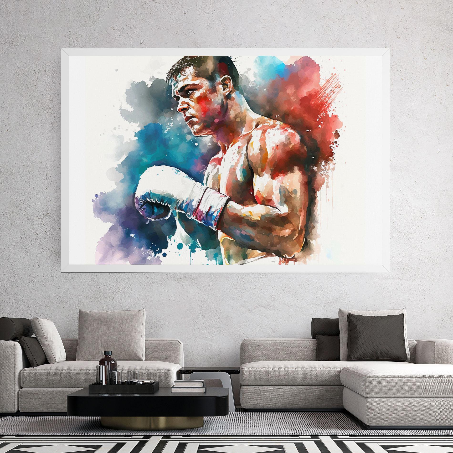 Obraz na Płótnie Boxing Red Blue mockup 2
