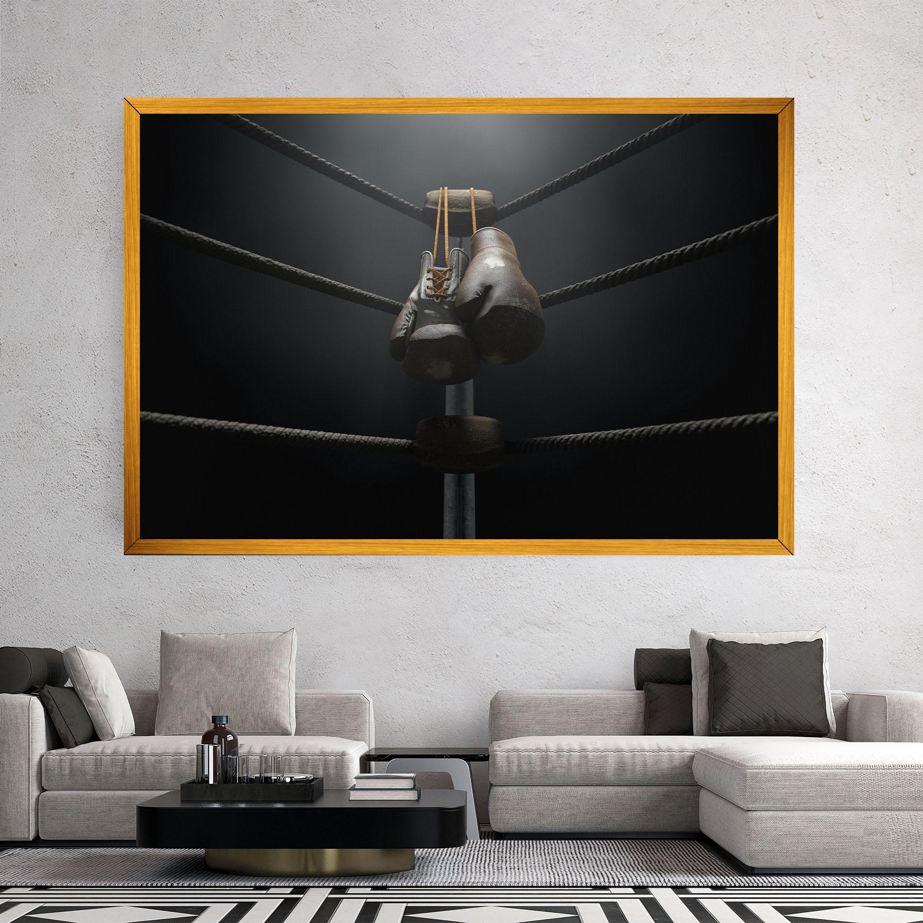 Obraz na Płótnie Black Boxing Glove mockup 2