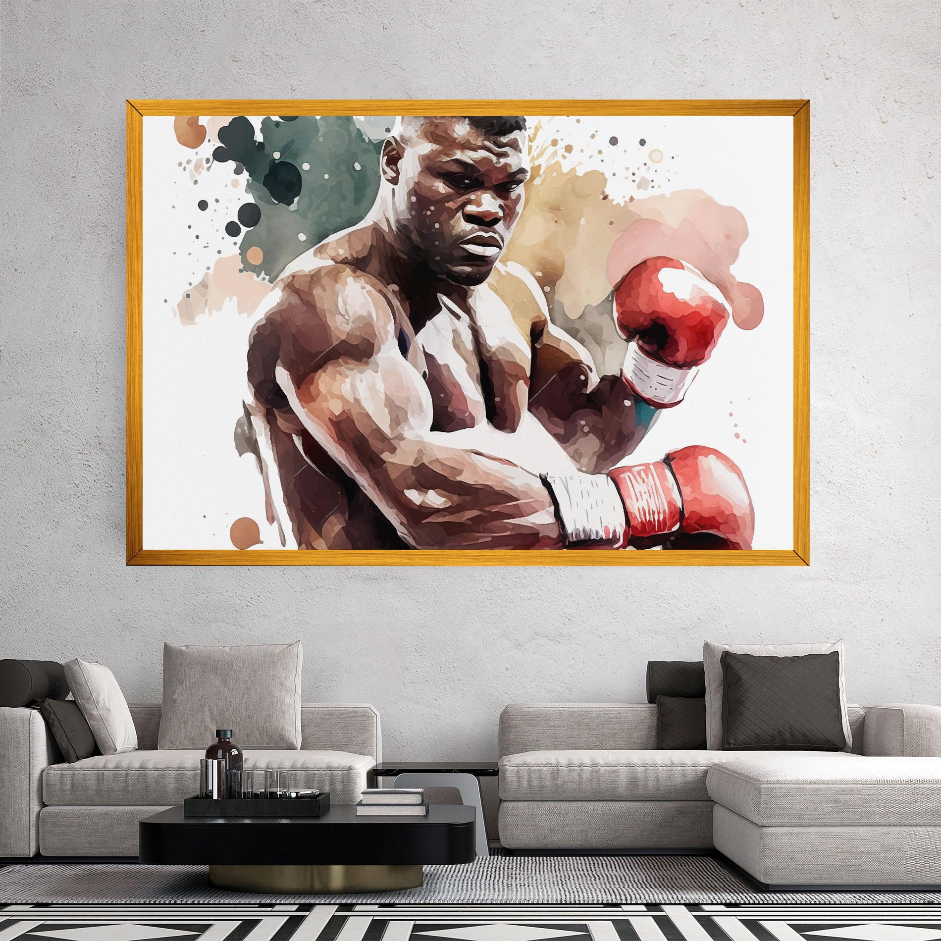 Obraz na Płótnie Boxing Cream Green mockup 2