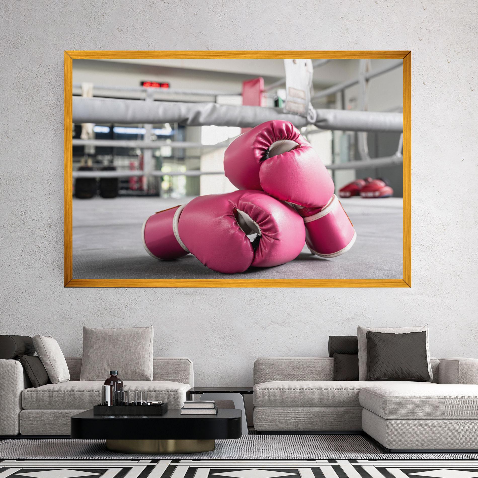 Obraz na Płótnie Pink Boxing Gloves mockup 2