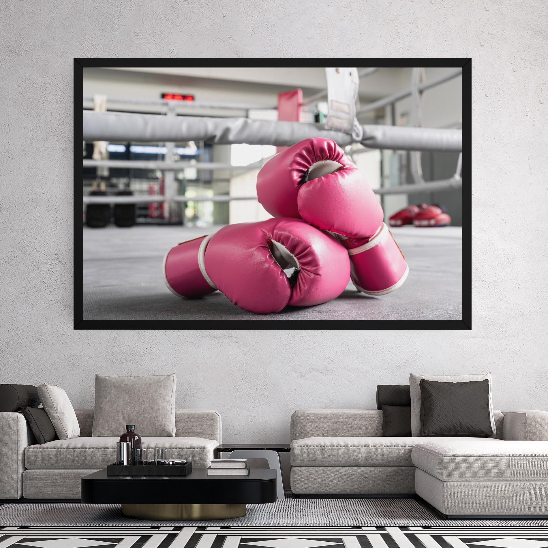 Obraz na Płótnie Pink Boxing Gloves mockup 2