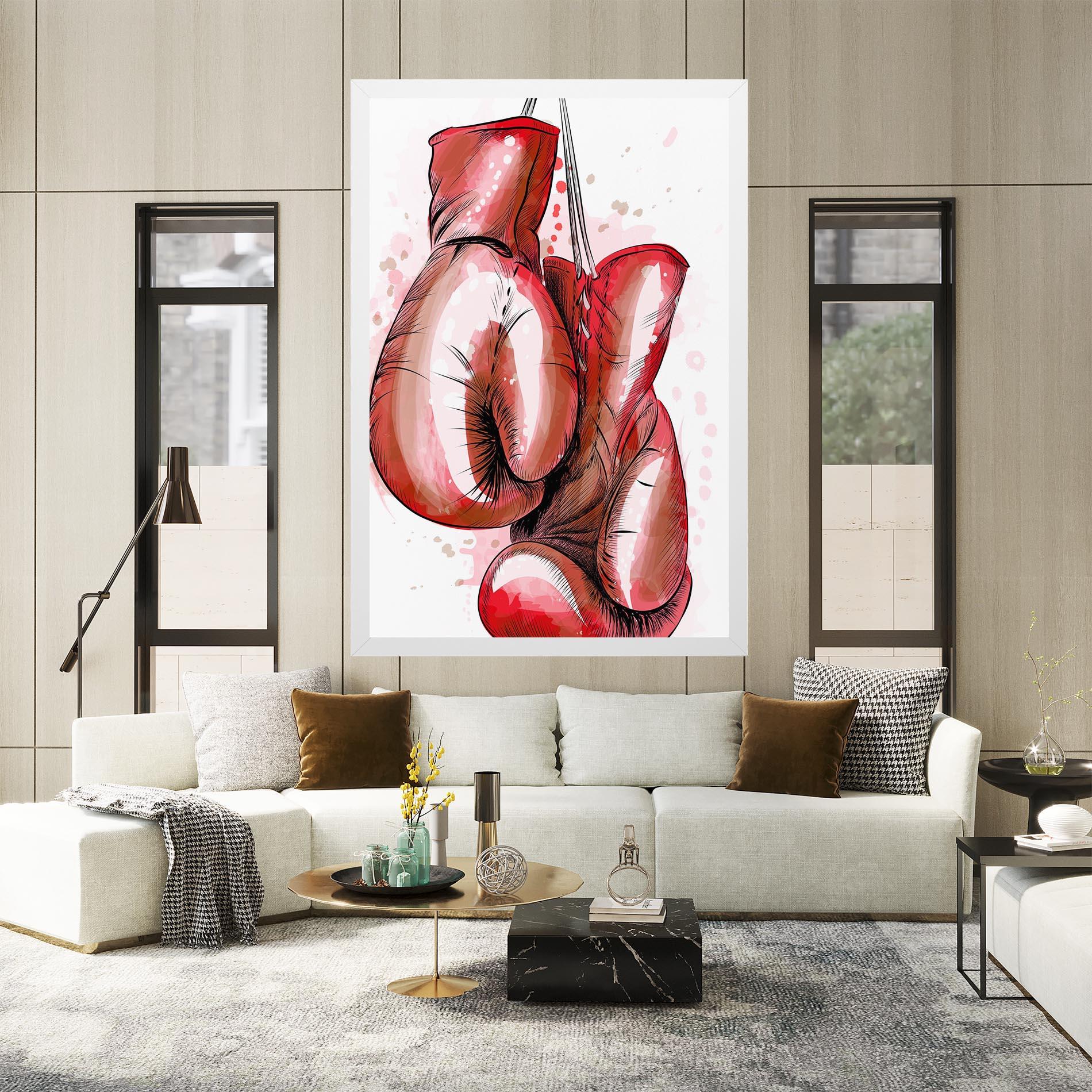 Obraz na Płótnie Red Painted Gloves mockup 2