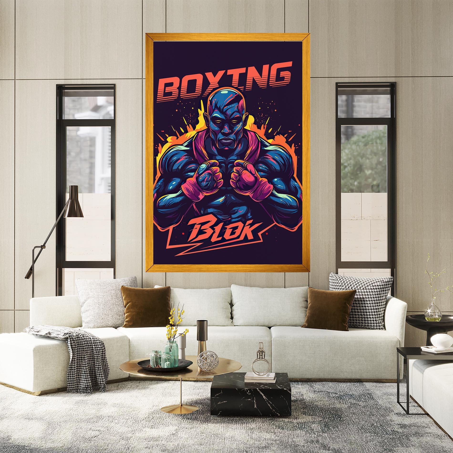 Obraz na Płótnie Boxing Blok mockup 2