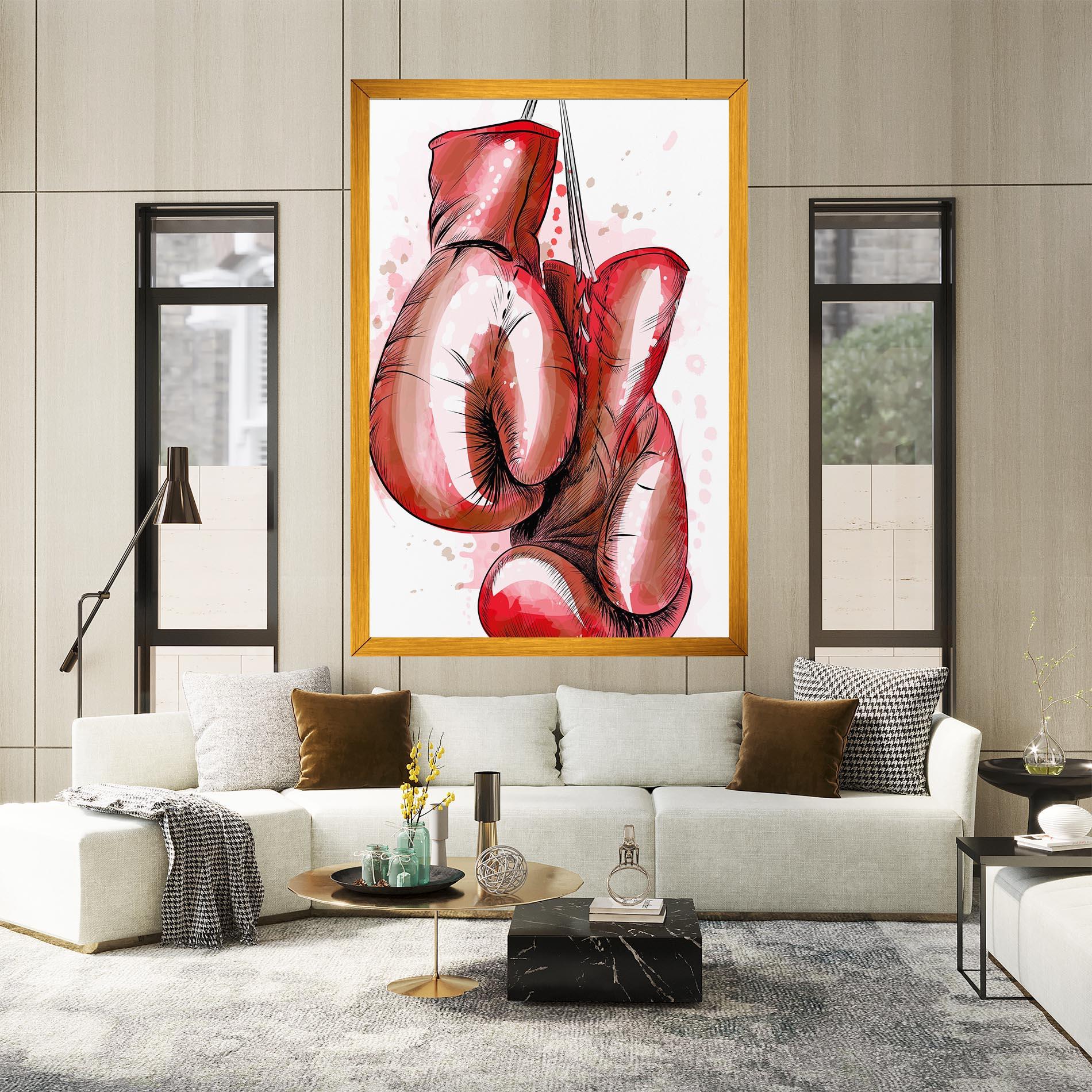 Obraz na Płótnie Red Painted Gloves mockup 2