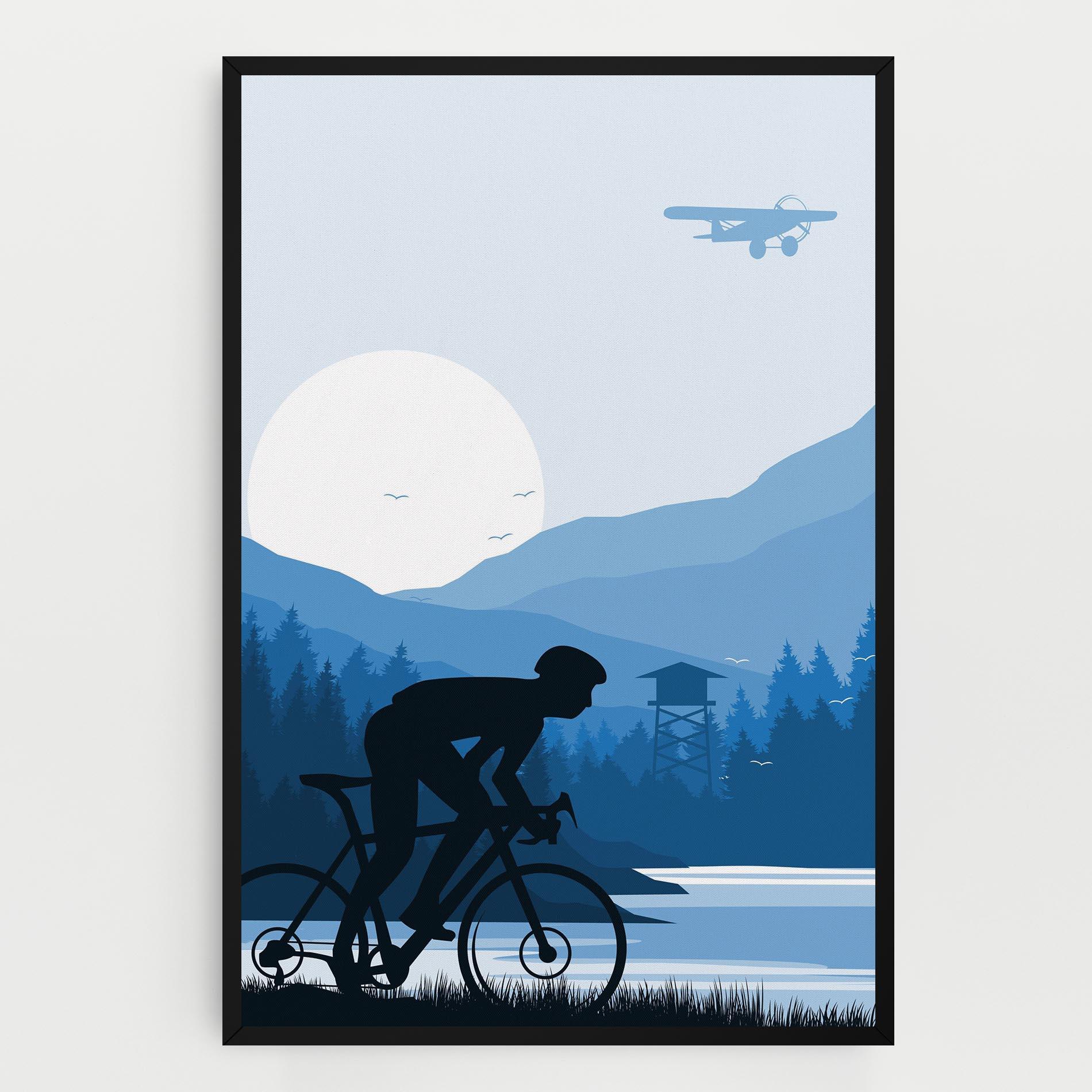 Obraz na Płótnie Blue Light Bike mockup 0