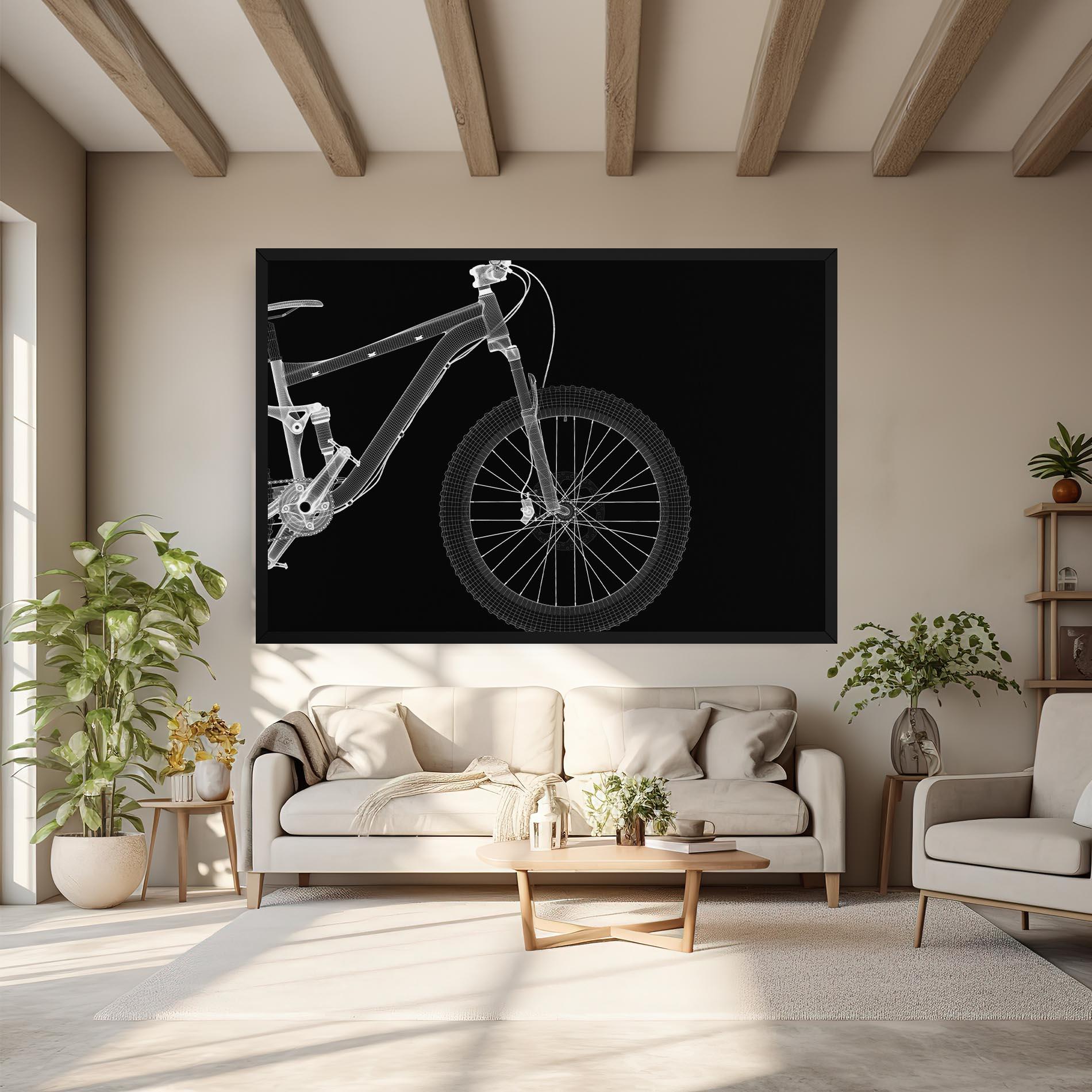Obraz na Płótnie 3d White Model Bike mockup 6