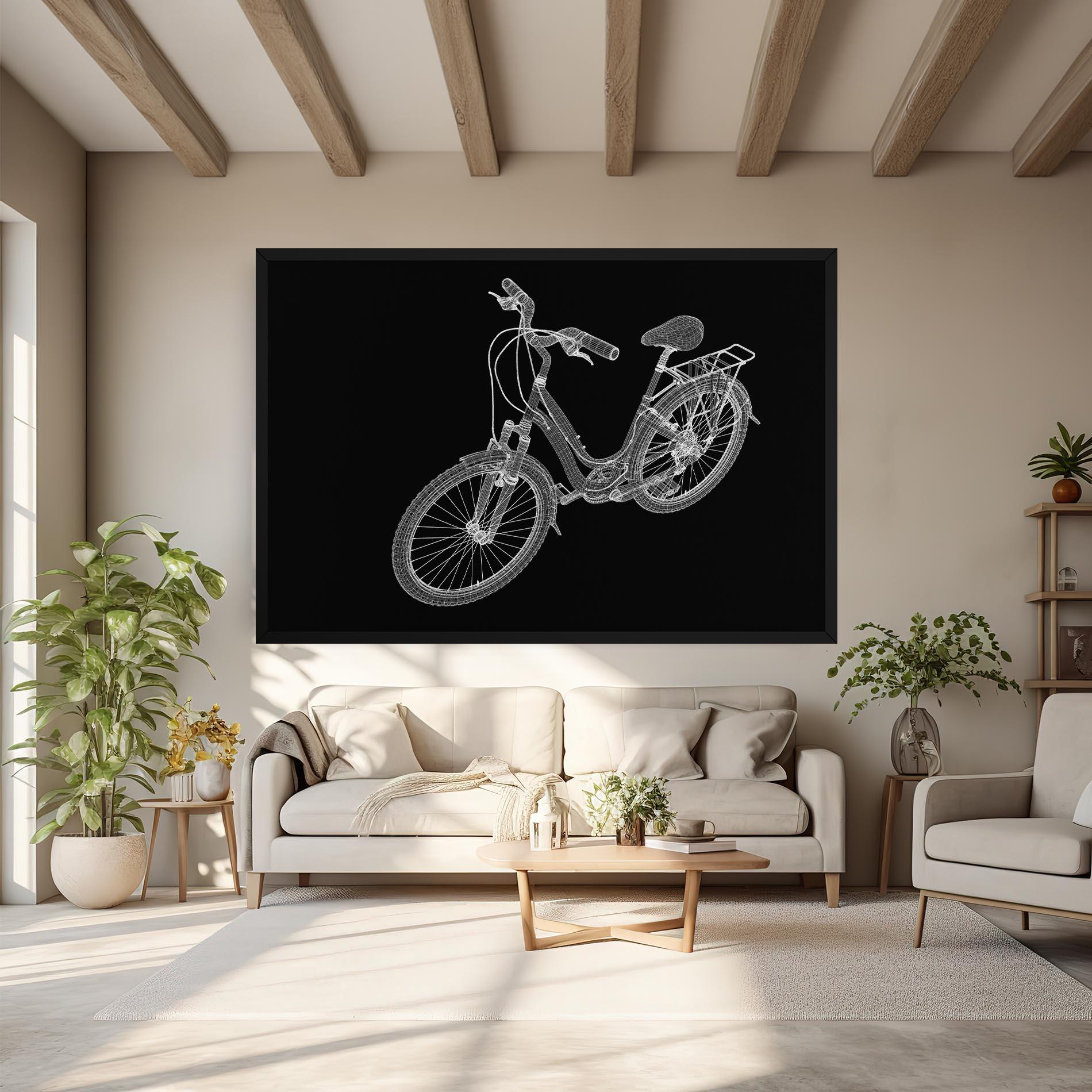 Obraz na Płótnie Bicycle 3d Model mockup 6