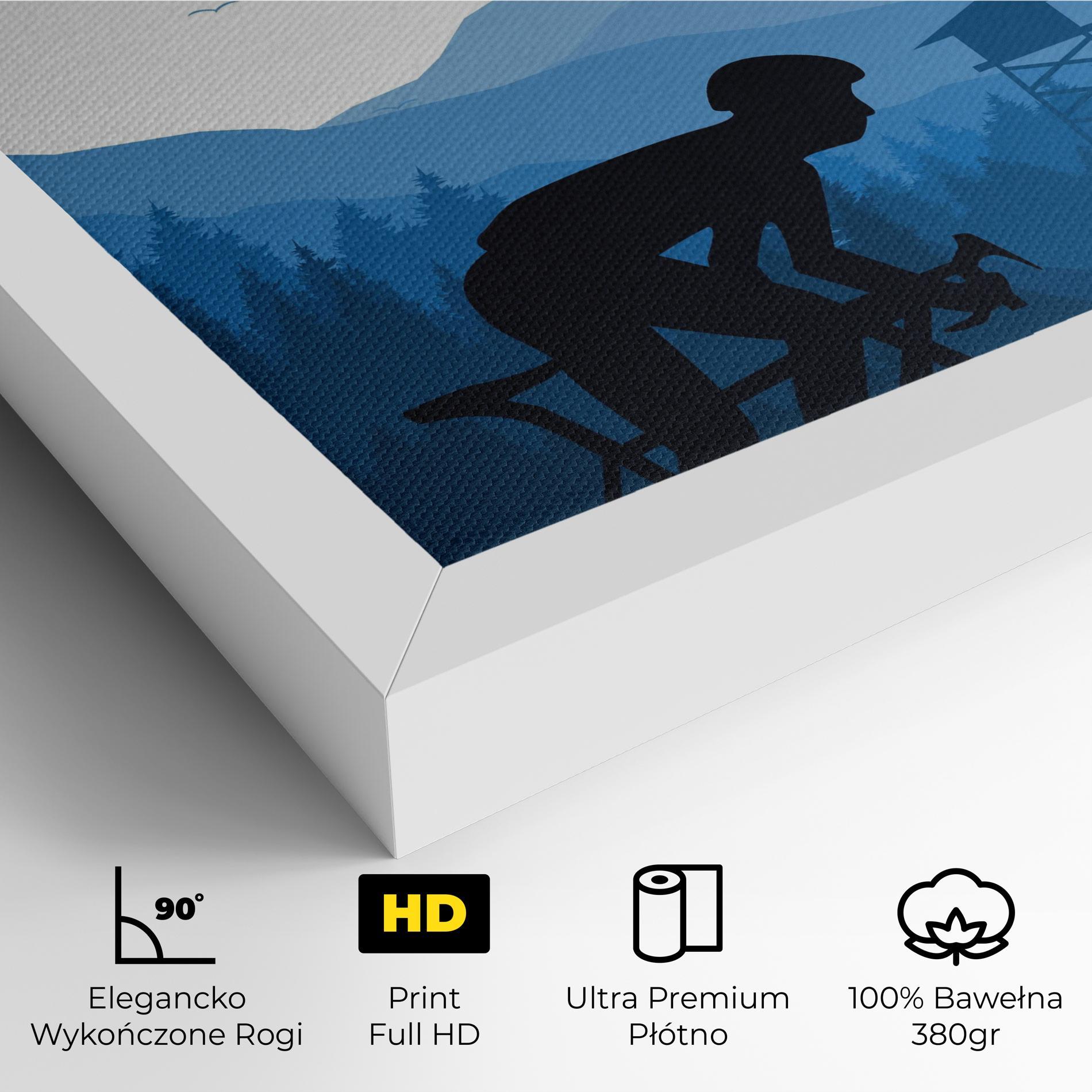 Obraz na Płótnie Blue Light Bike mockup 4