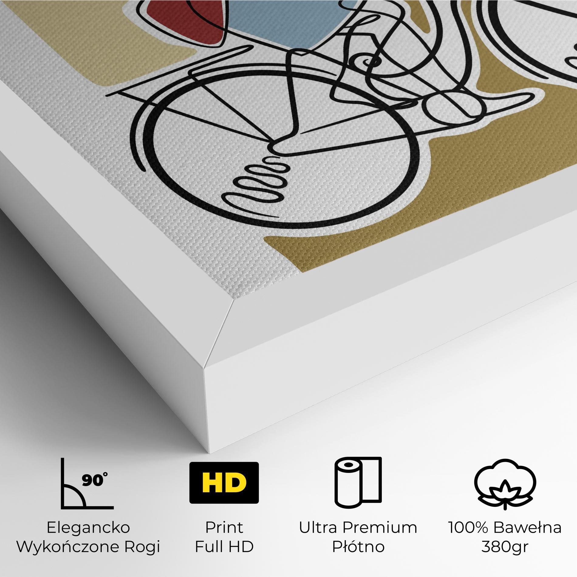 Obraz na Płótnie Dog On Bike mockup 4