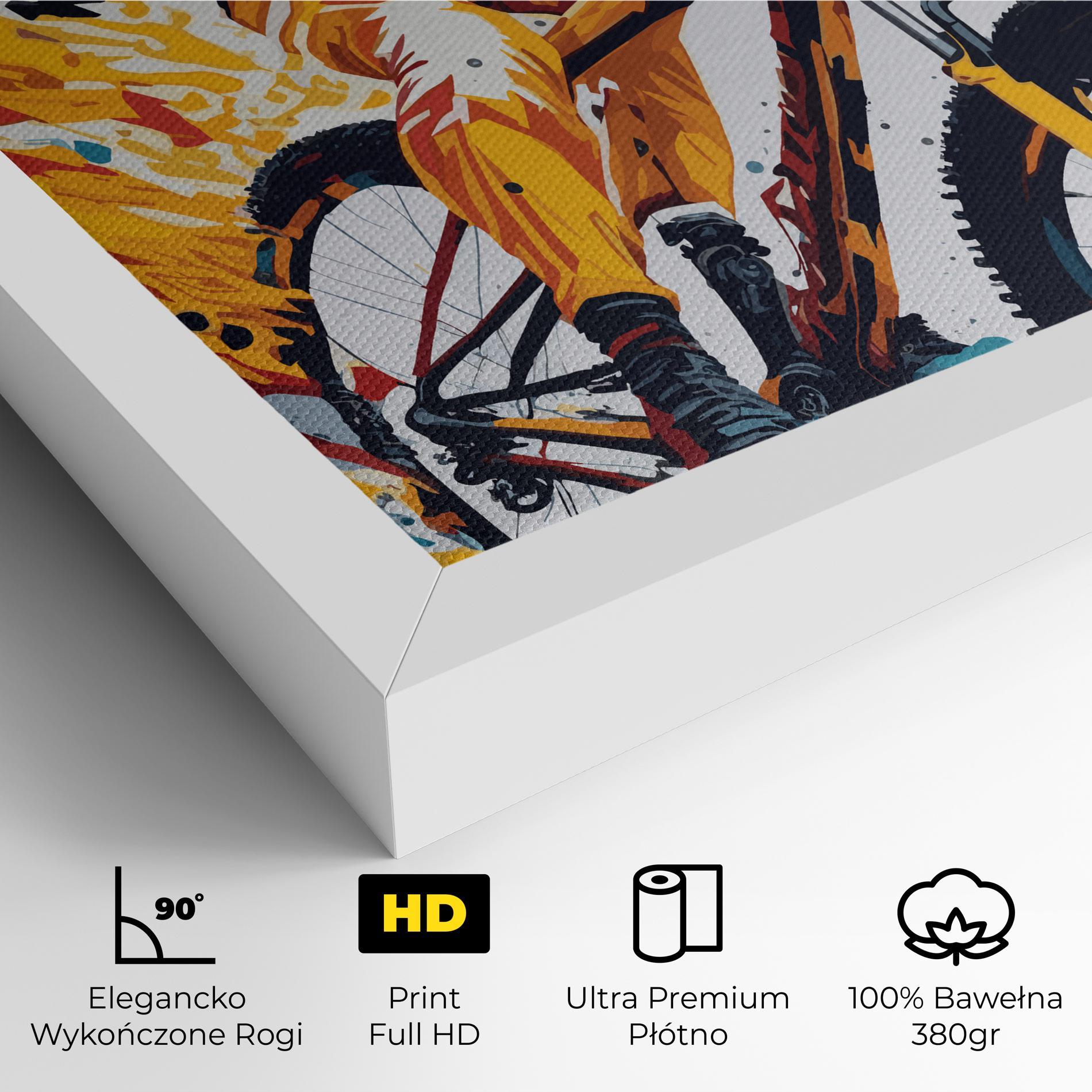 Obraz na Płótnie Yellow Bike Art mockup 4