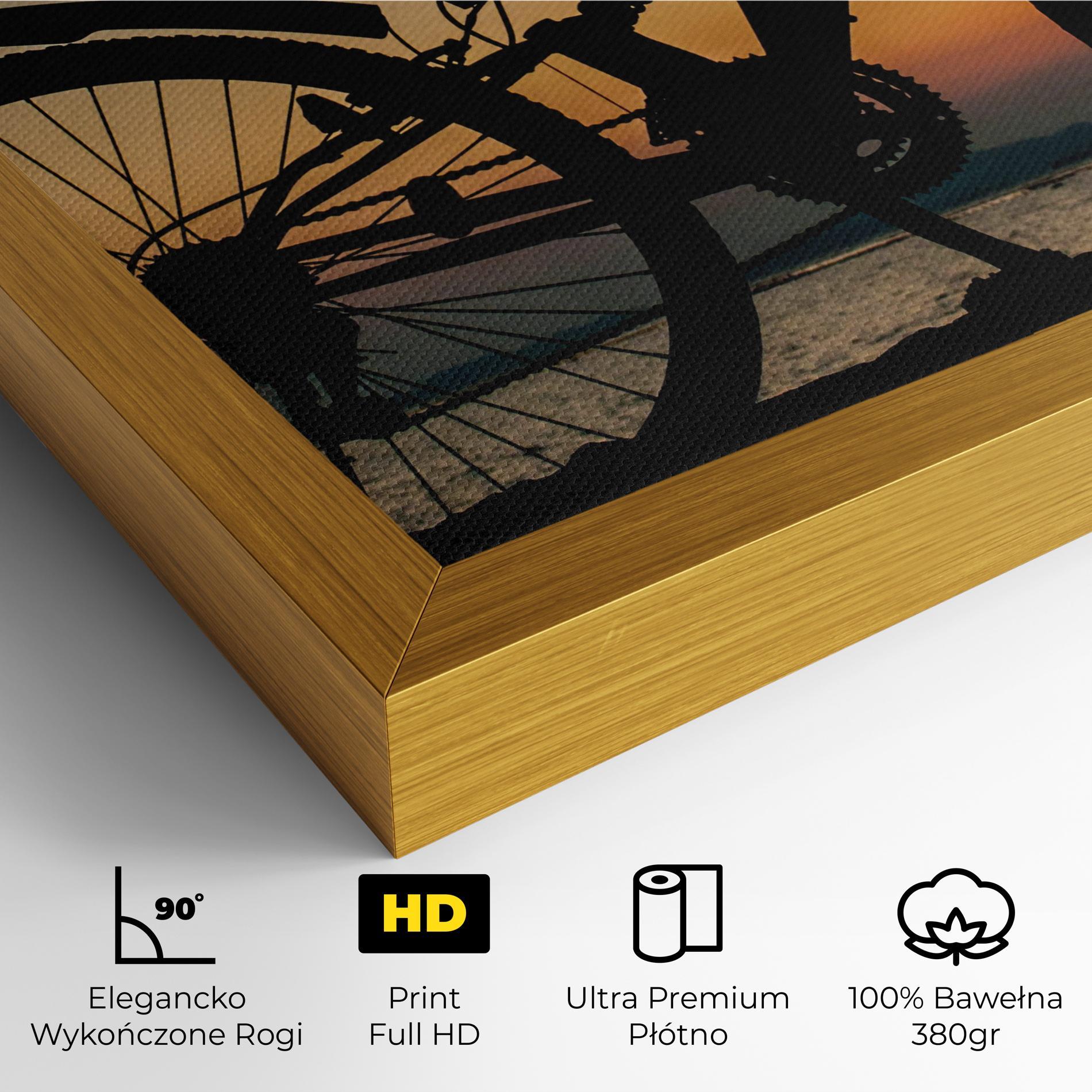 Obraz na Płótnie Beautiful Mtb Shilouette mockup 4