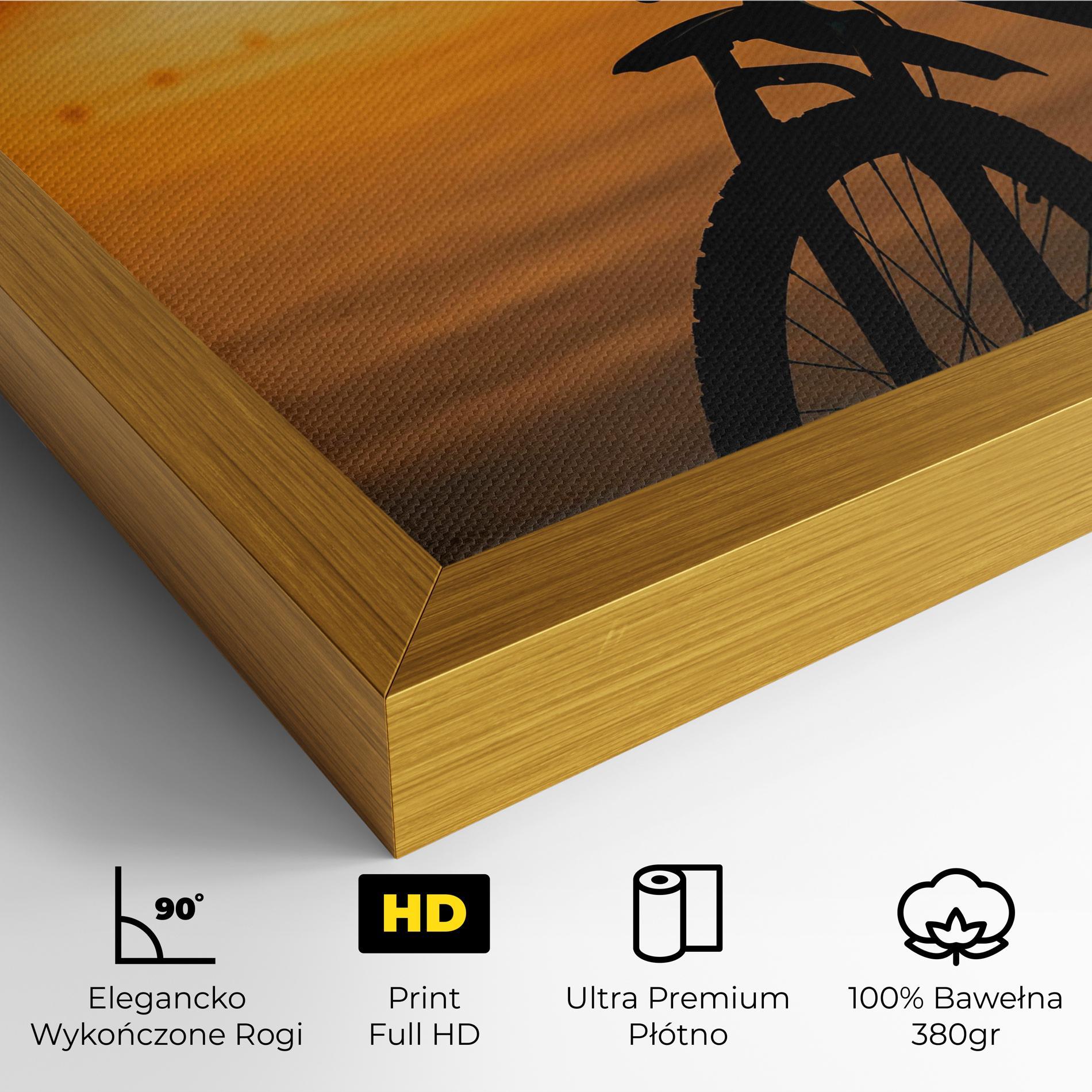 Obraz na Płótnie Sunset Lake Bike mockup 4