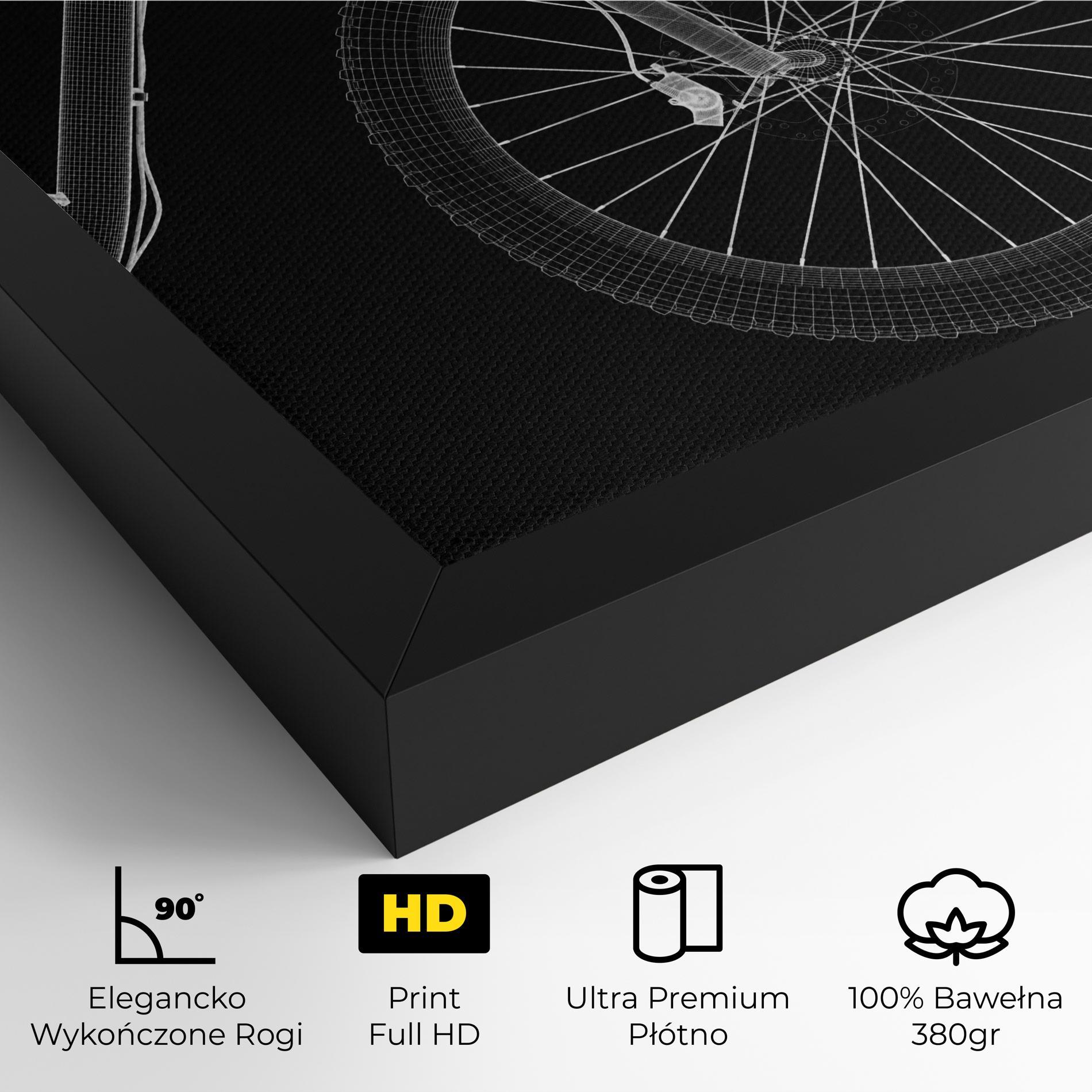 Obraz na Płótnie 3d White Model Bike mockup 4