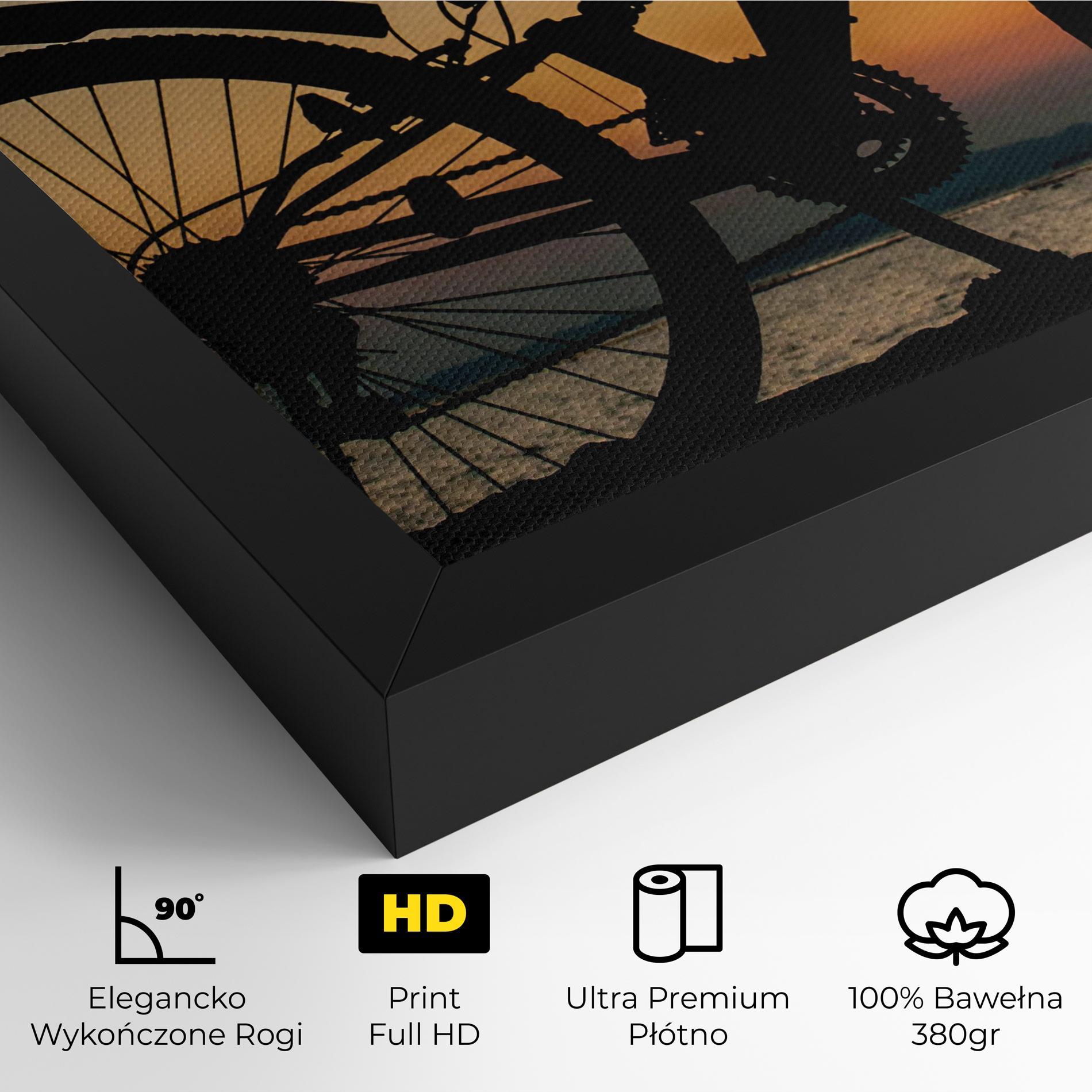 Obraz na Płótnie Beautiful Mtb Shilouette mockup 4