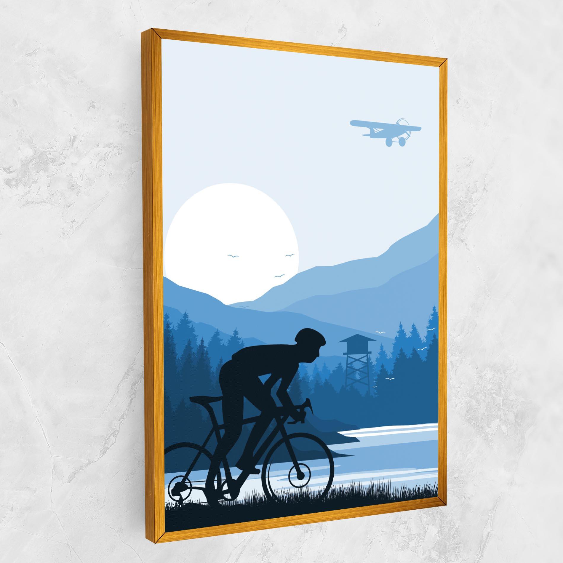 Obraz na Płótnie Blue Light Bike mockup 1