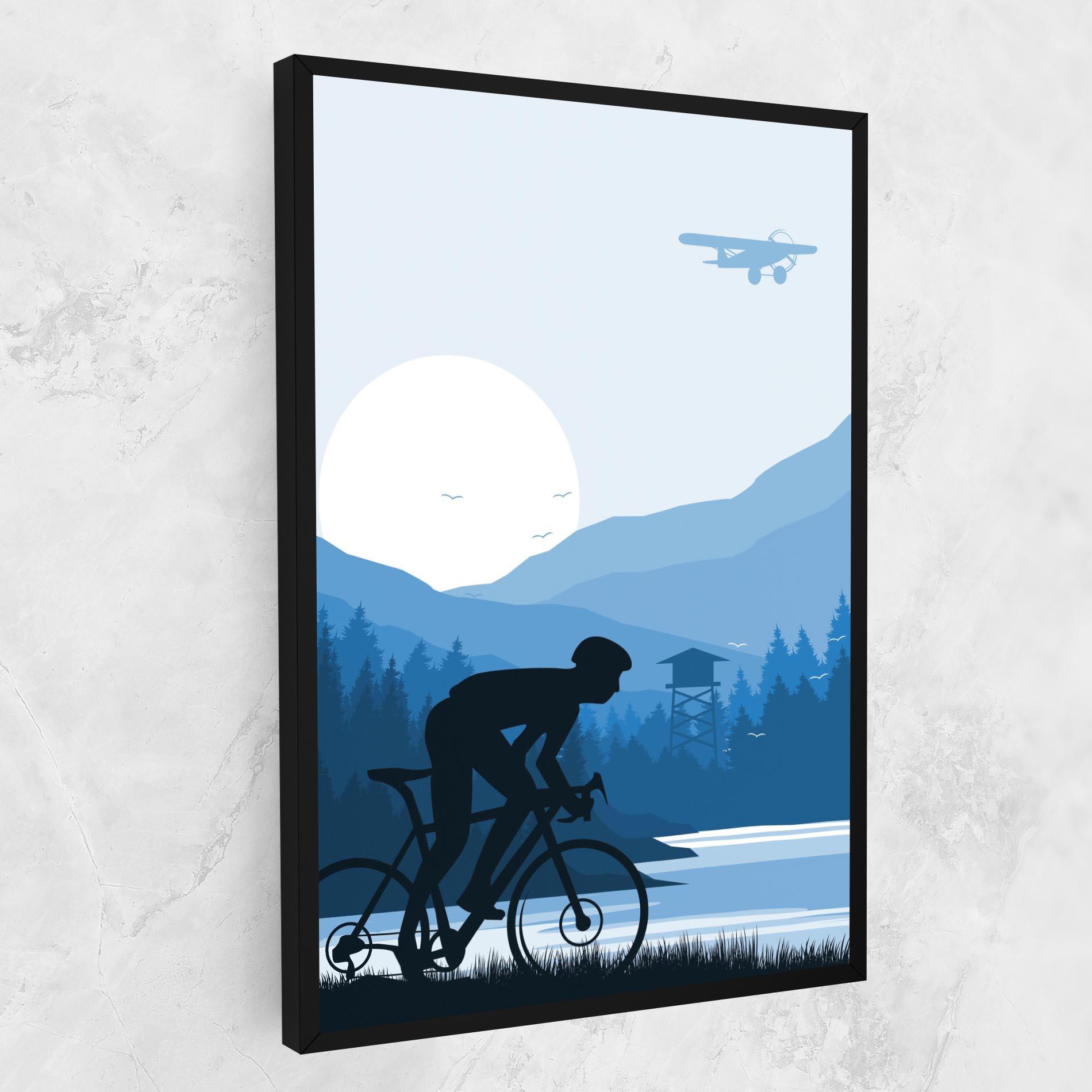 Obraz na Płótnie Blue Light Bike mockup 1