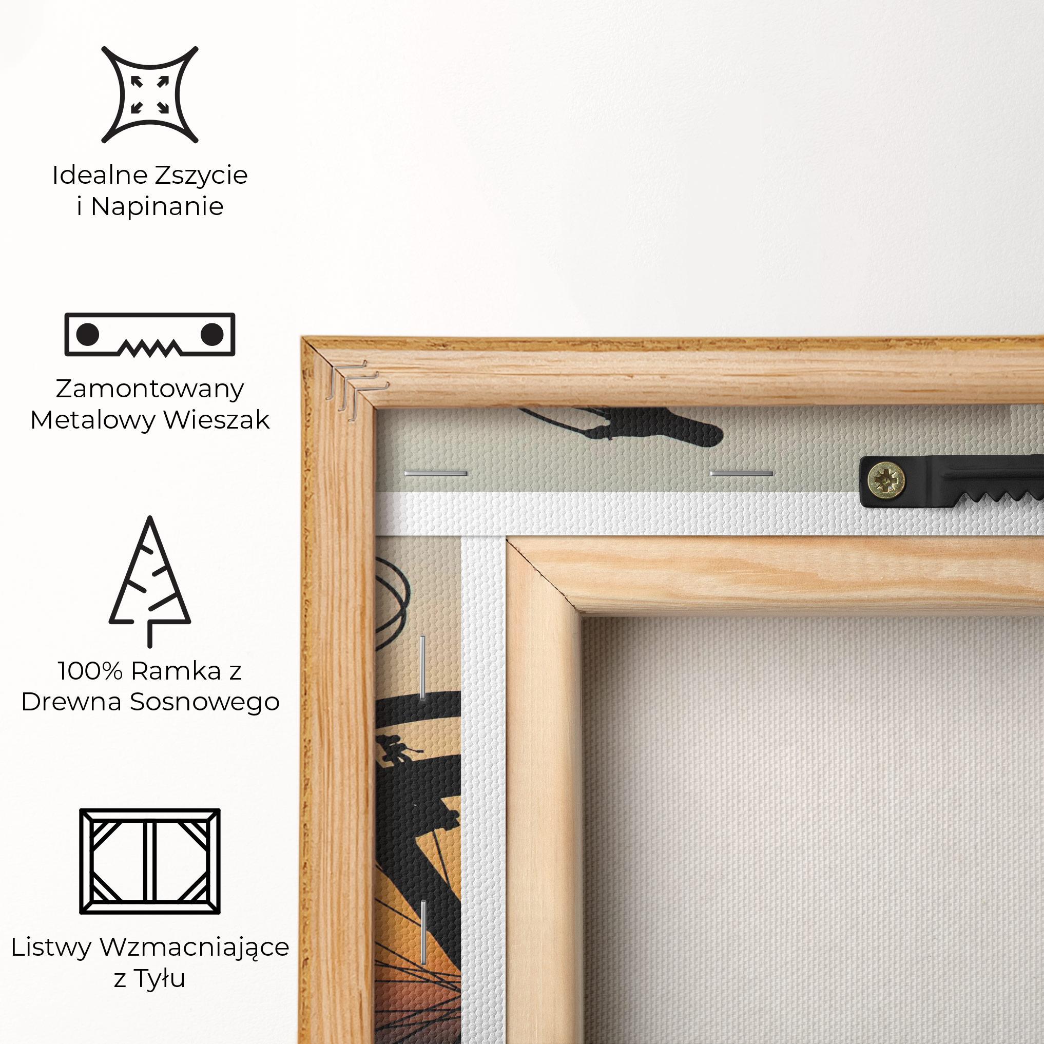 Obraz na Płótnie Beautiful Mtb Shilouette mockup 5