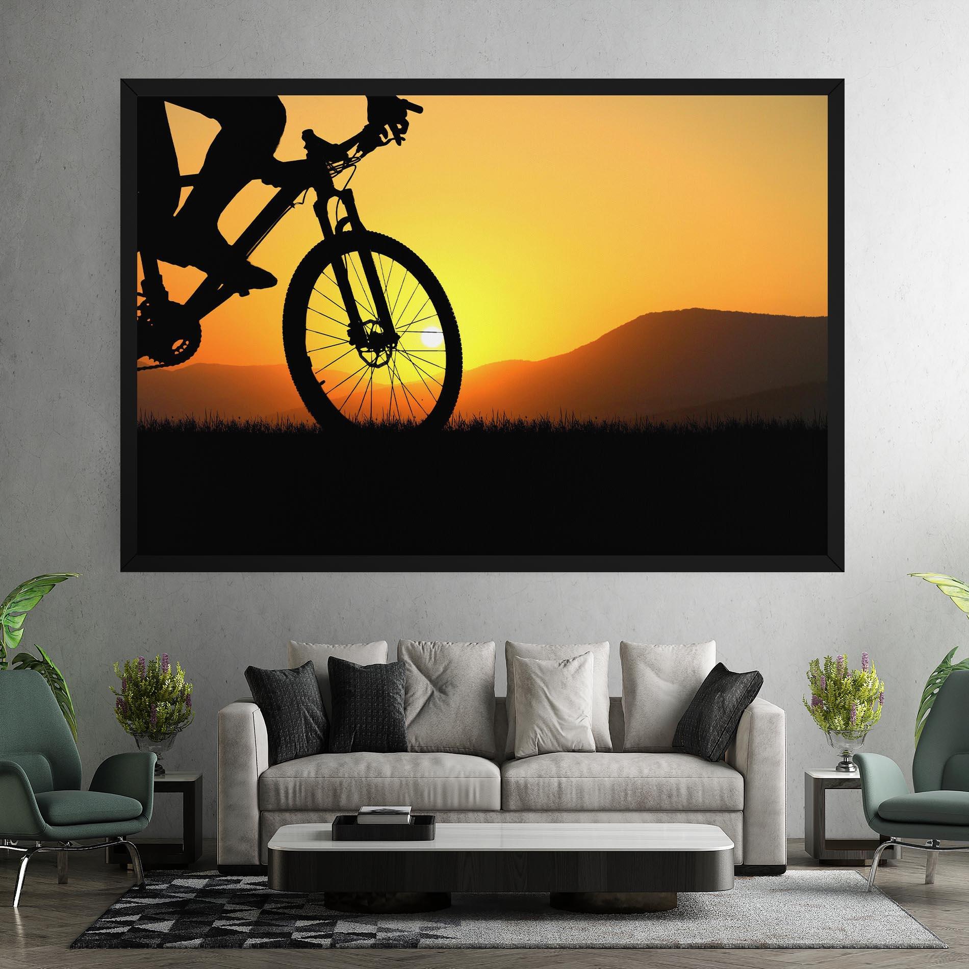 Obraz na Płótnie Mtb Silhouette View mockup 7