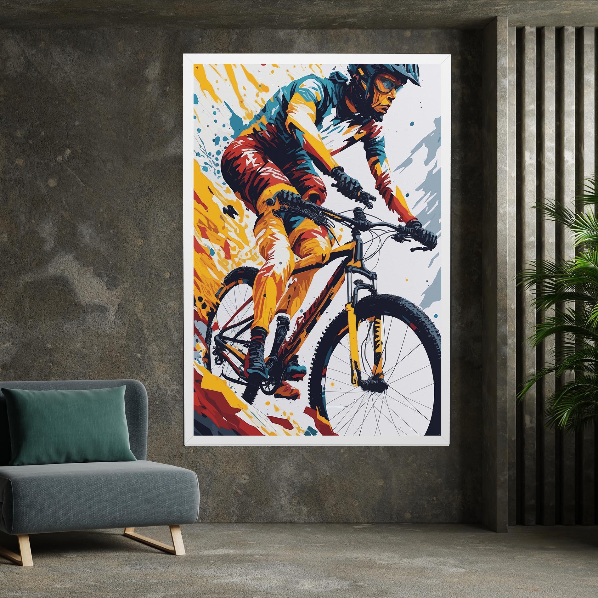 Obraz na Płótnie Yellow Bike Art mockup 7
