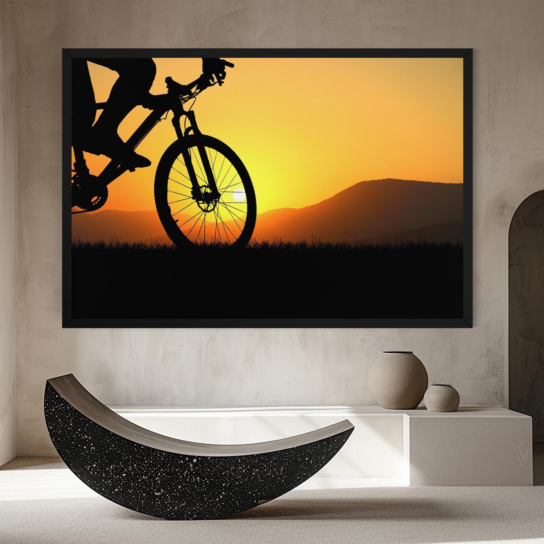 Obraz na Płótnie Mtb Silhouette View mockup 8