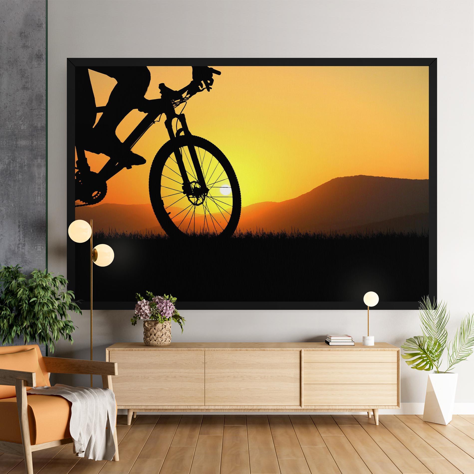 Obraz na Płótnie Mtb Silhouette View mockup 9