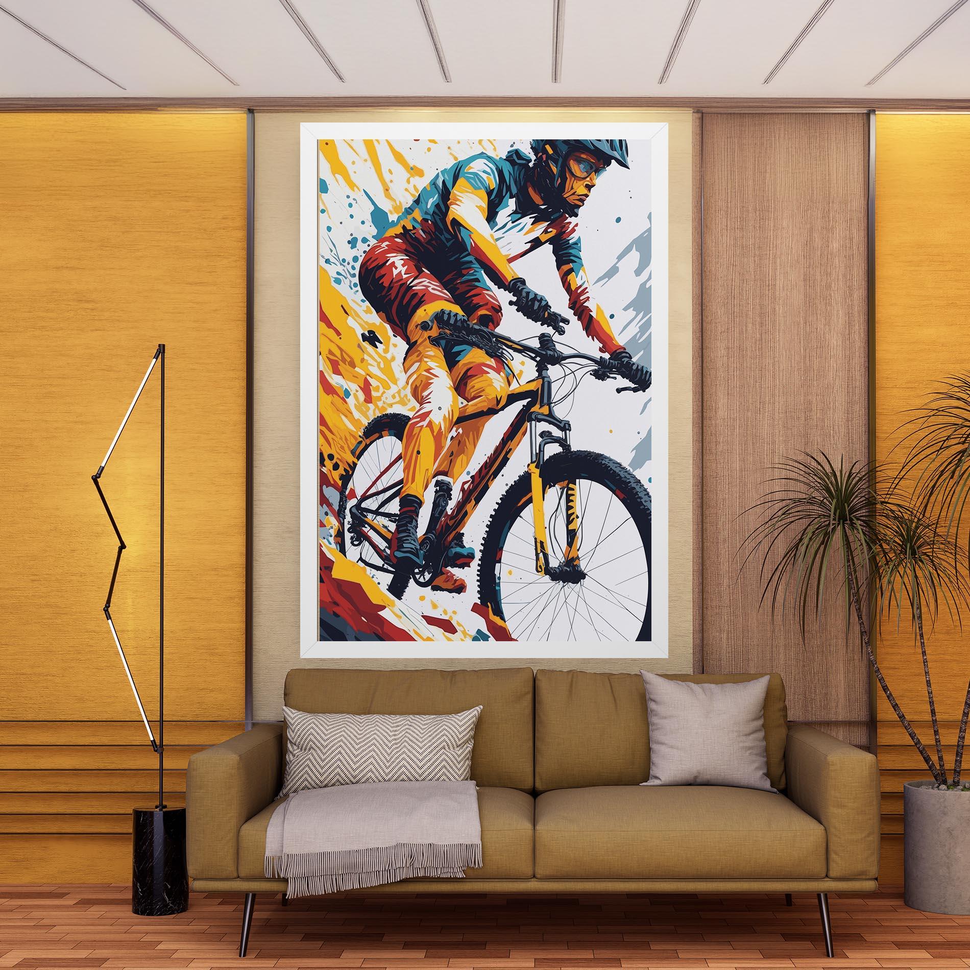 Obraz na Płótnie Yellow Bike Art mockup 9