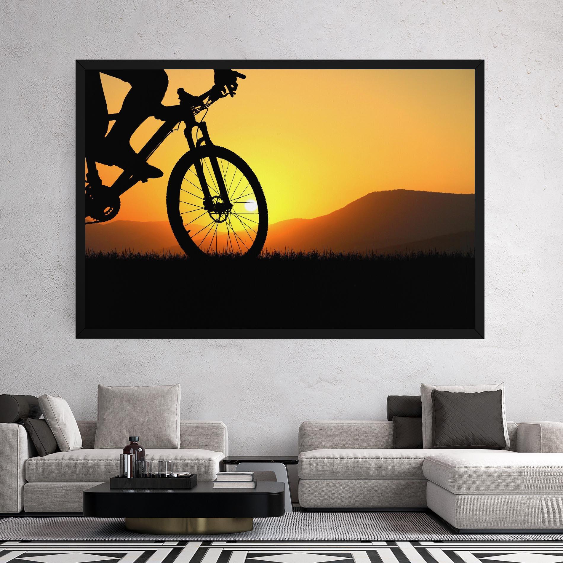 Obraz na Płótnie Mtb Silhouette View mockup 2