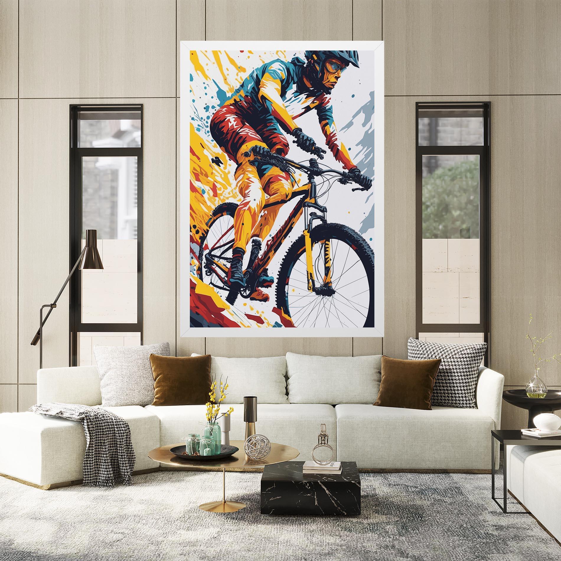 Obraz na Płótnie Yellow Bike Art mockup 2