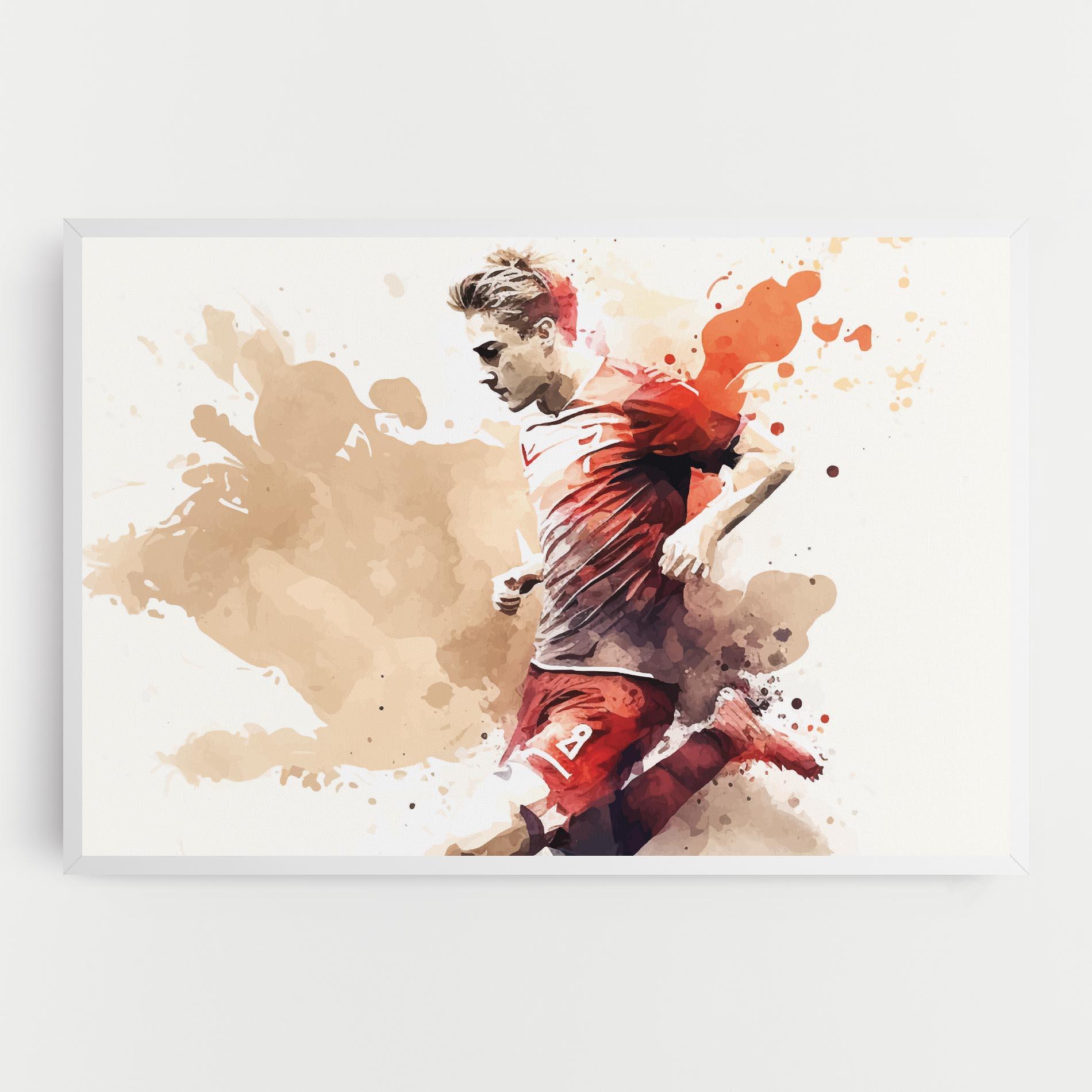 Obraz na Płótnie Football Red Cream mockup 0