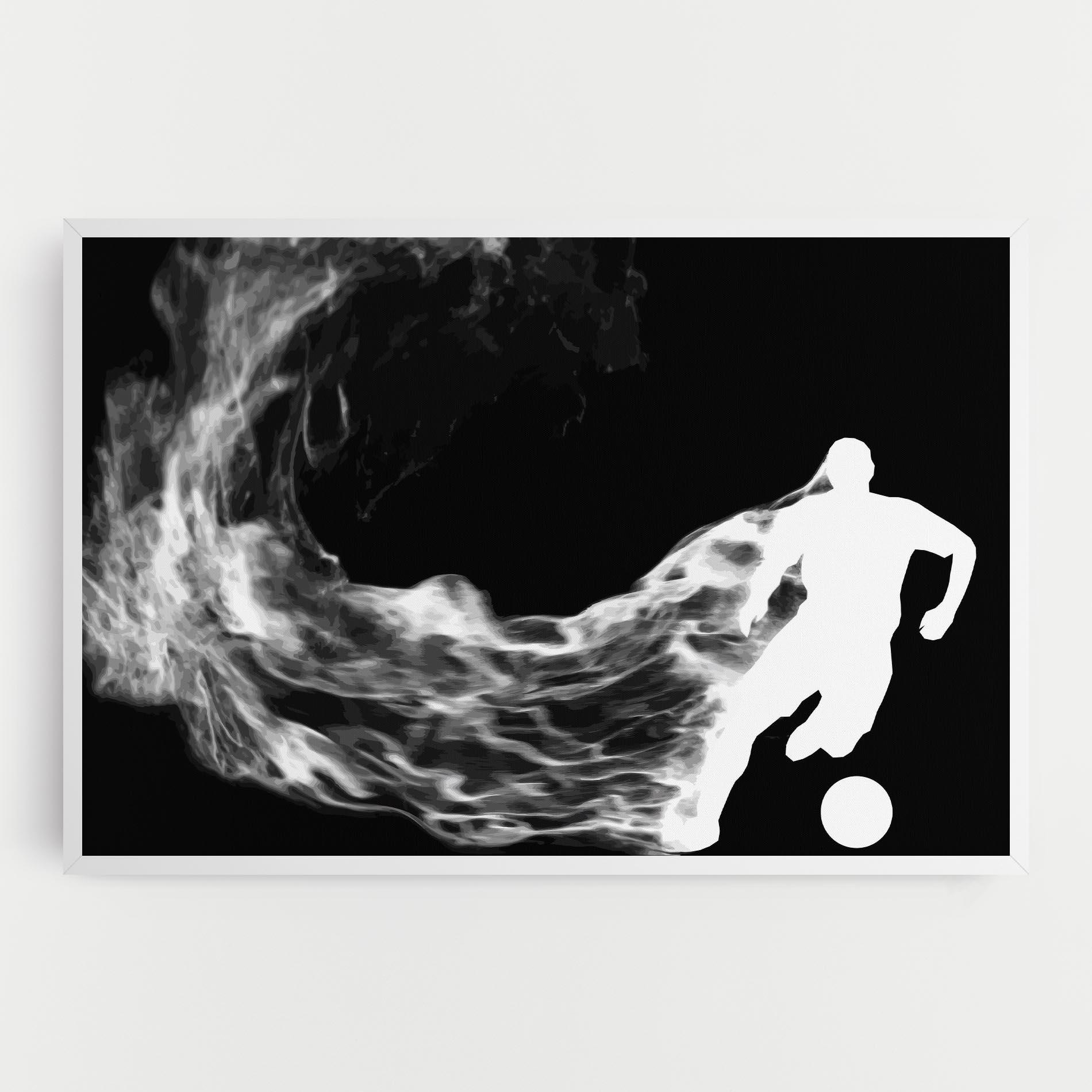 Obraz na Płótnie Football White Smoke mockup 0