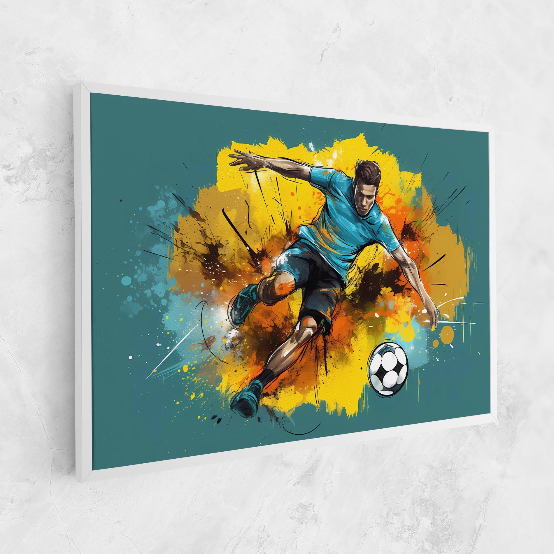 Obraz na Płótnie Football Player Painting mockup 1