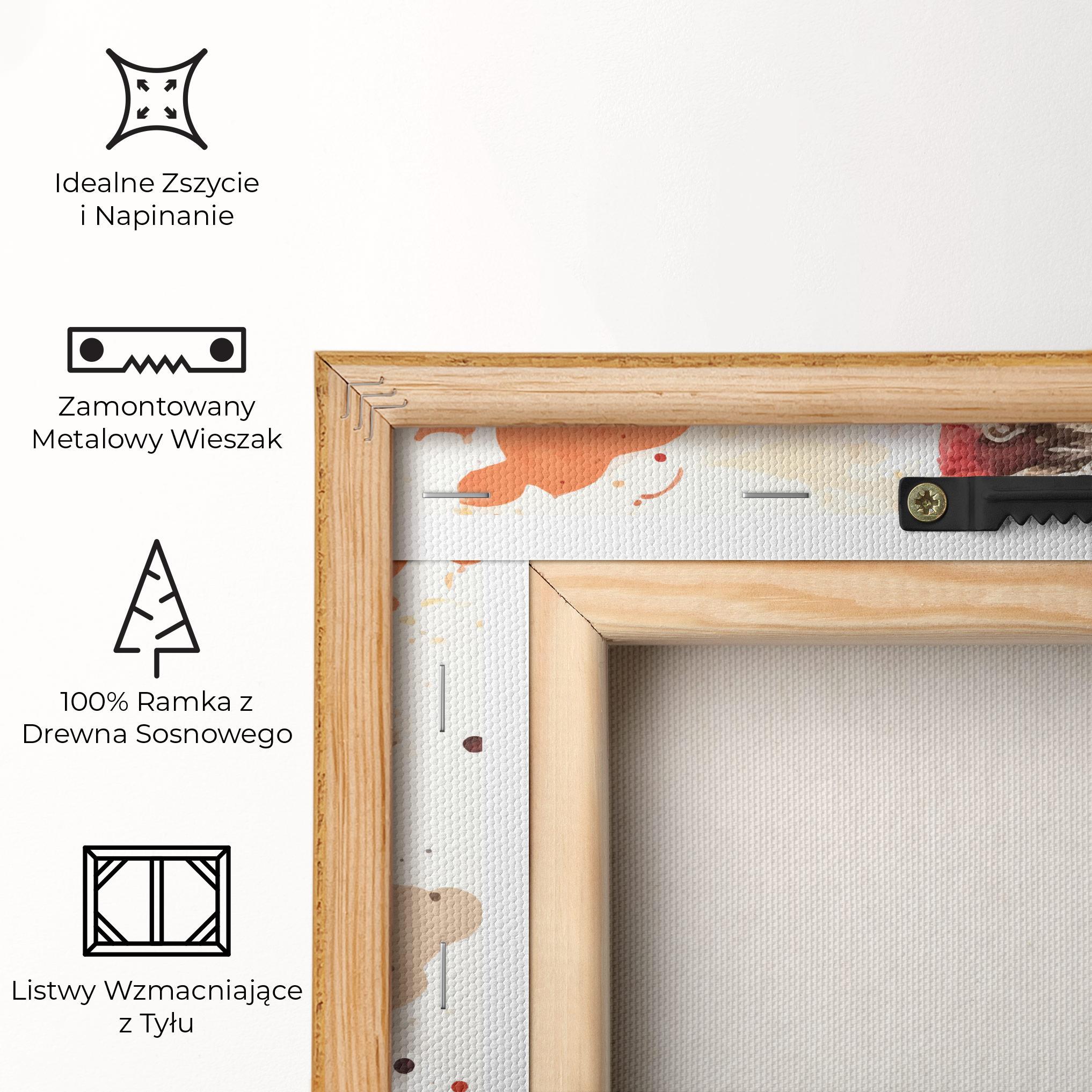 Obraz na Płótnie Football Red Cream mockup 5