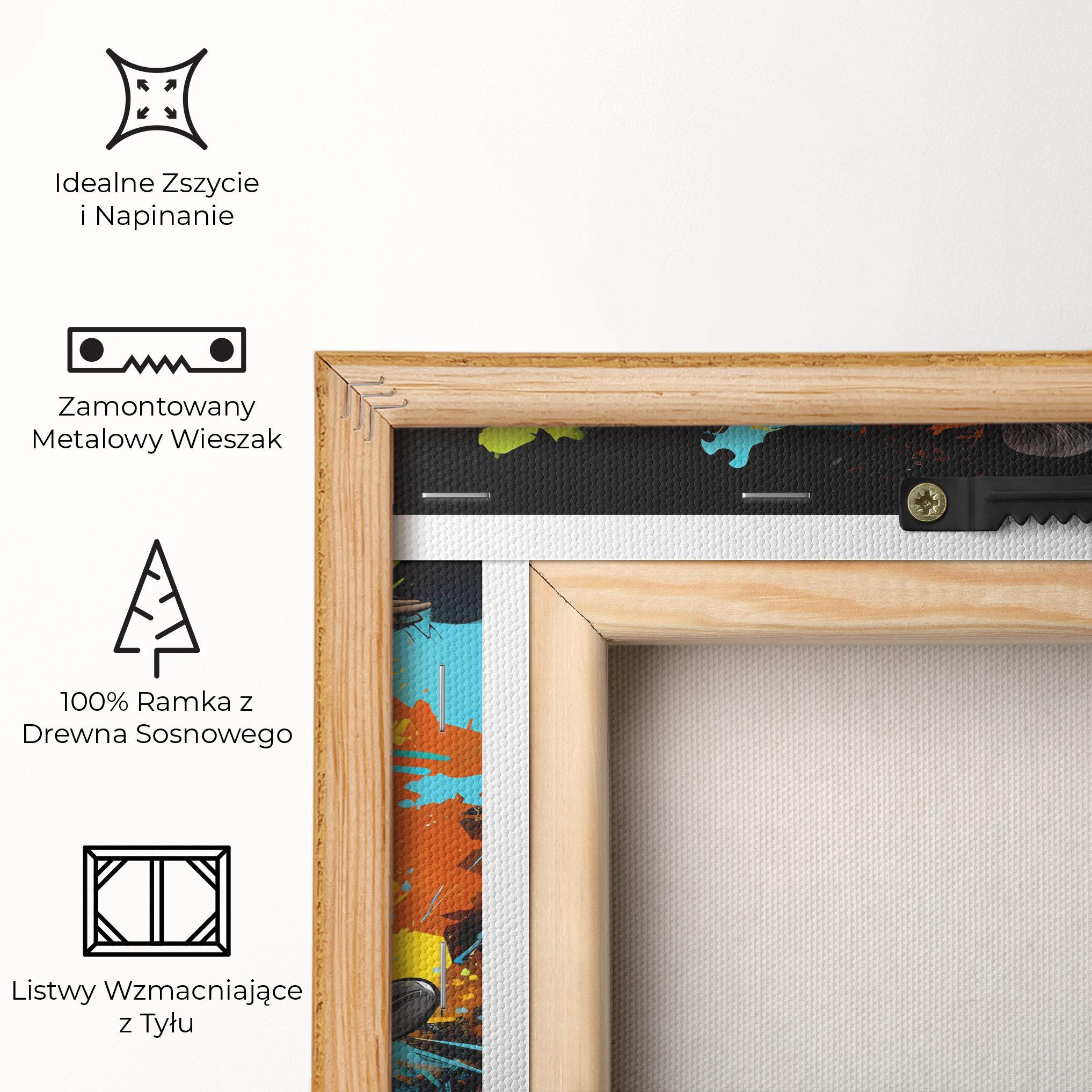 Obraz na Płótnie Green Paint Football Player mockup 5