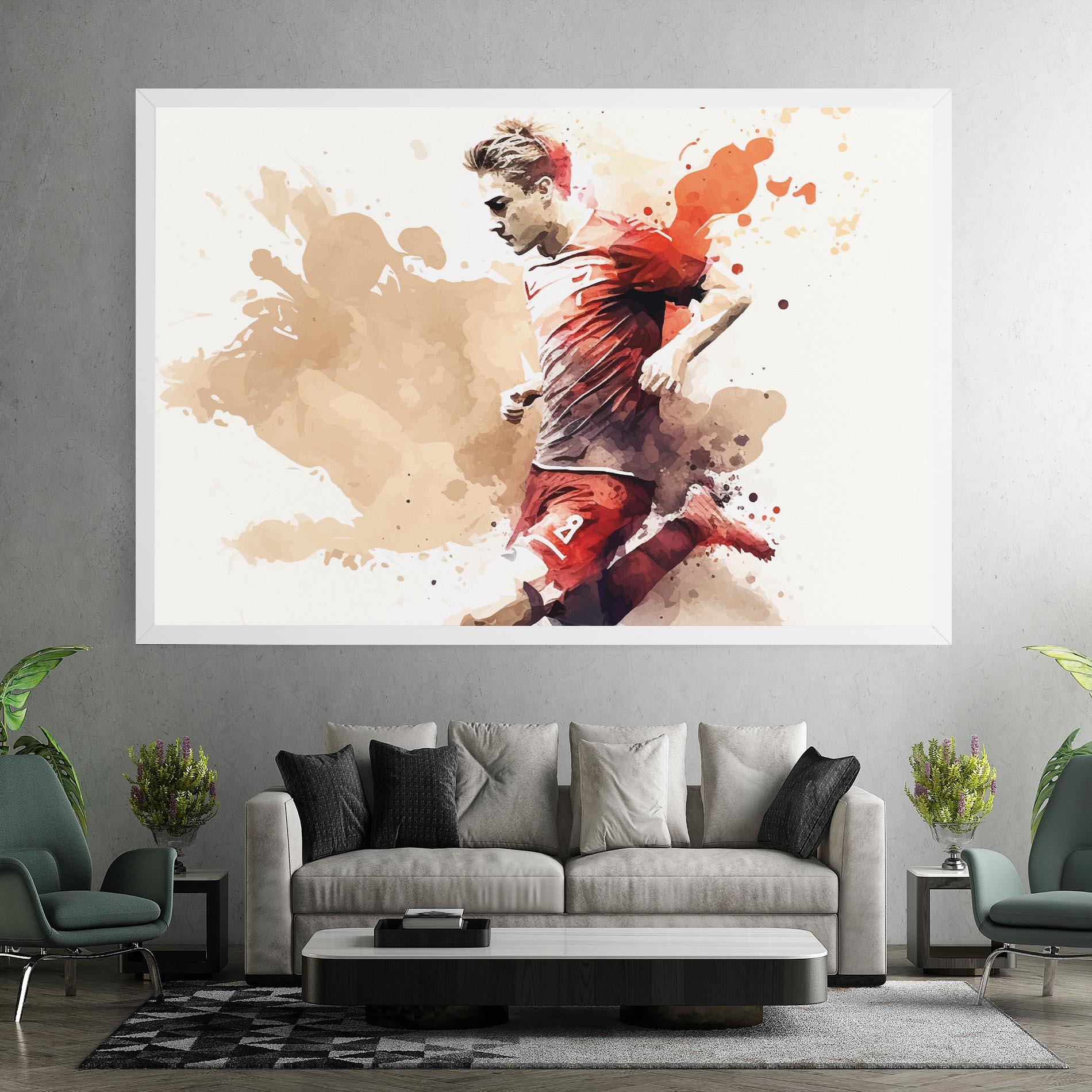 Obraz na Płótnie Football Red Cream mockup 7