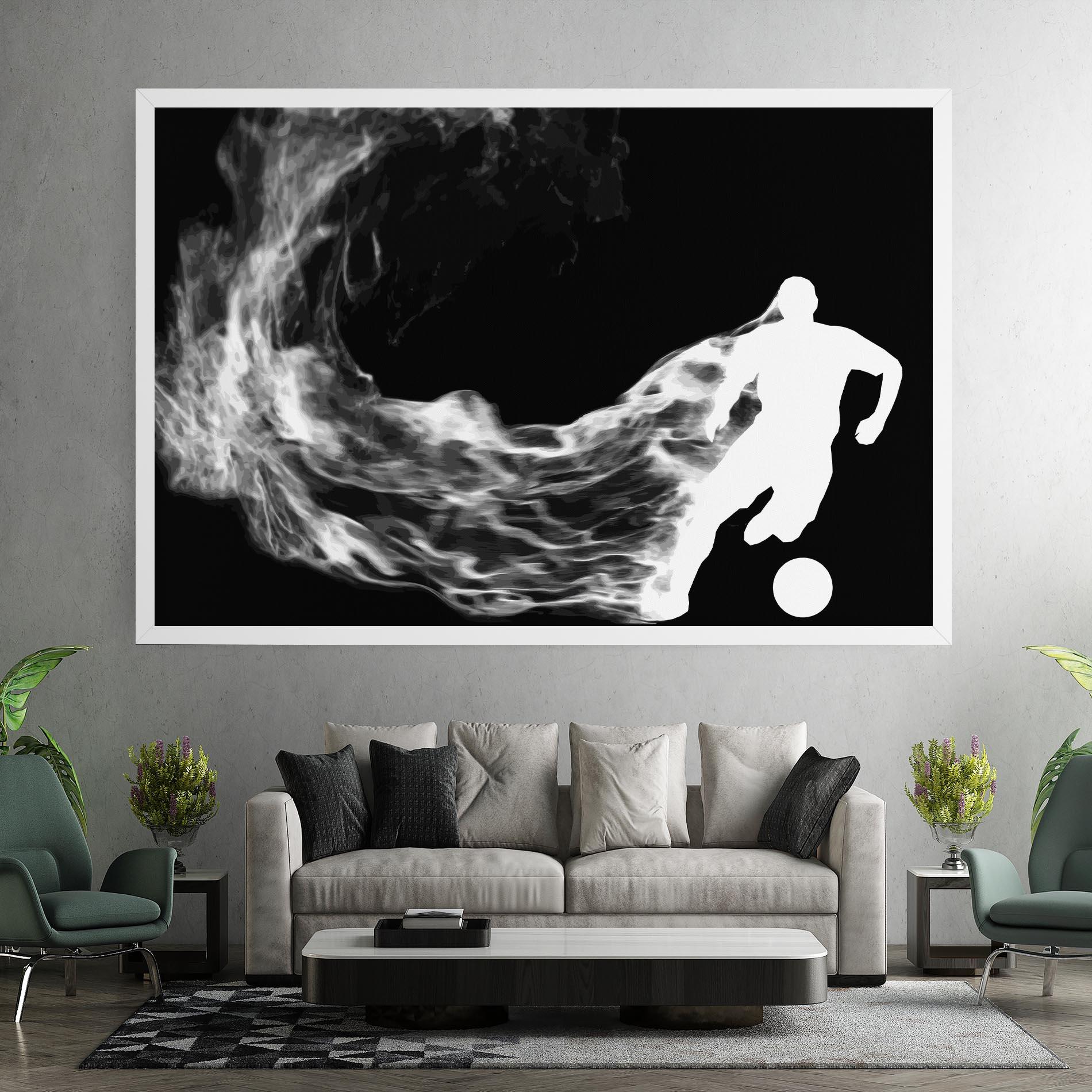Obraz na Płótnie Football White Smoke mockup 7
