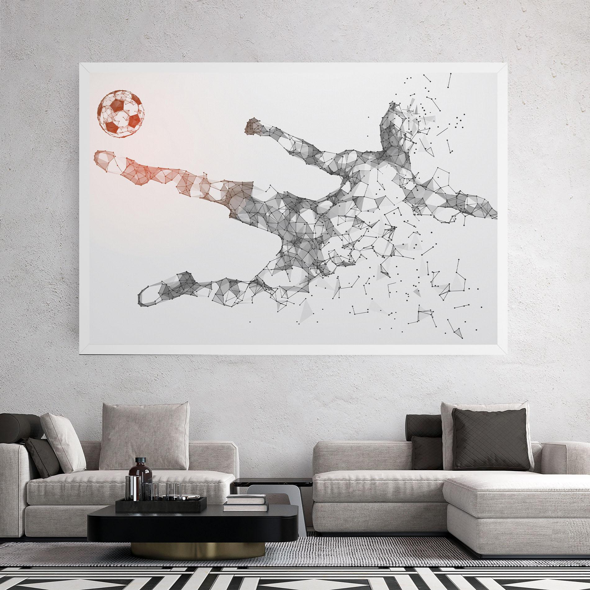 Obraz na Płótnie Football Orange Ball mockup 2