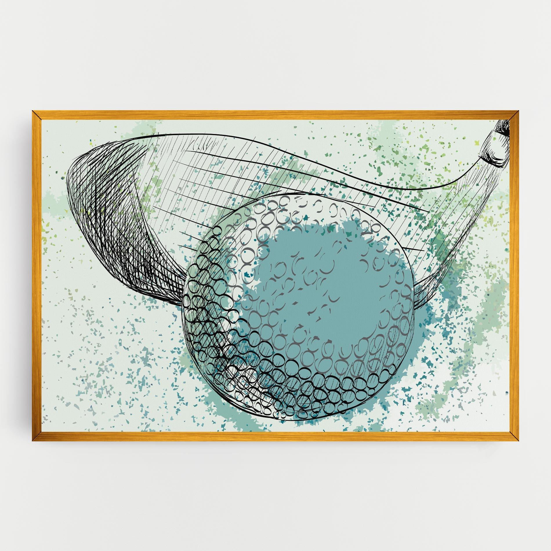 Obraz na Płótnie Blue Golf mockup 0