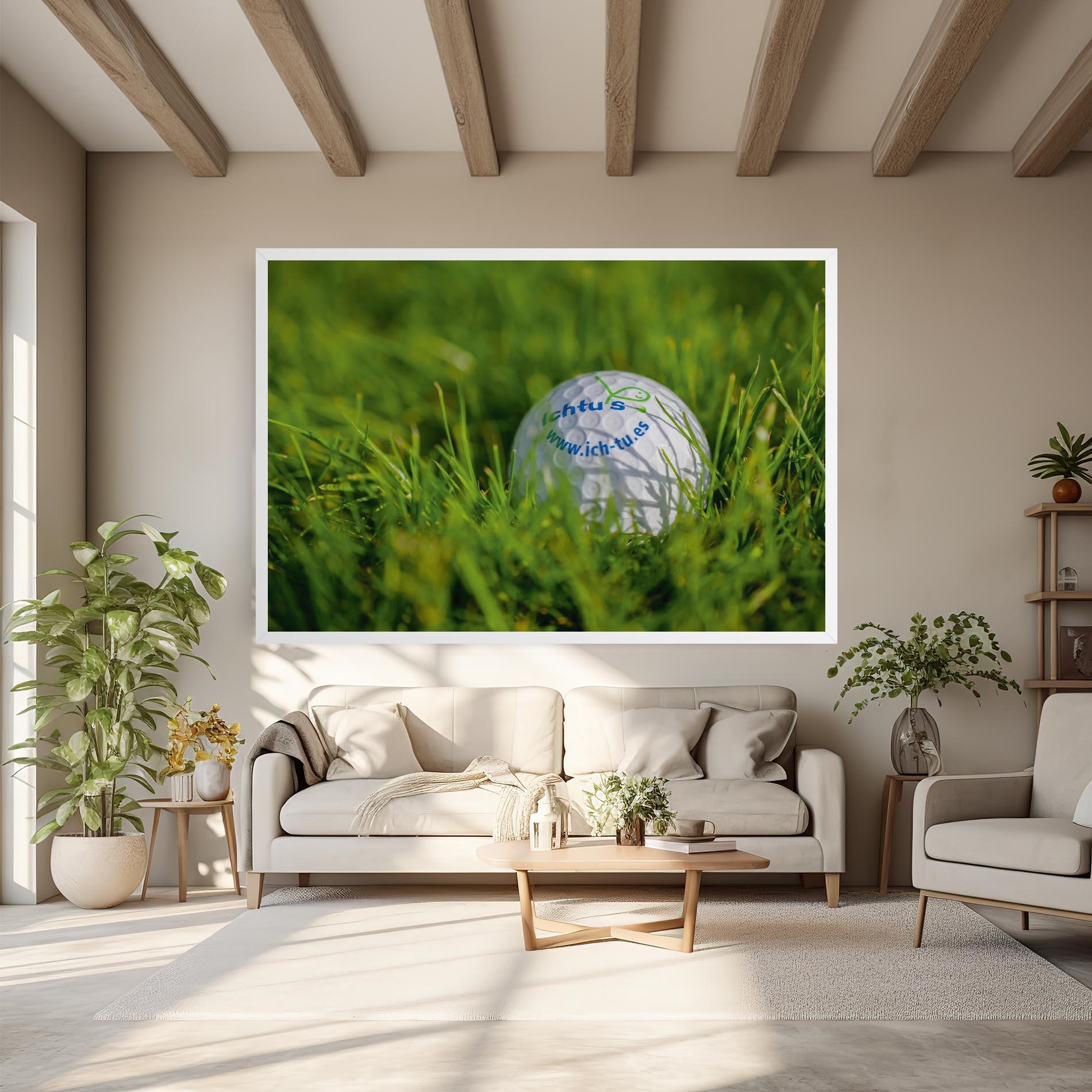 Obraz na Płótnie Golf Ball In Grass mockup 6