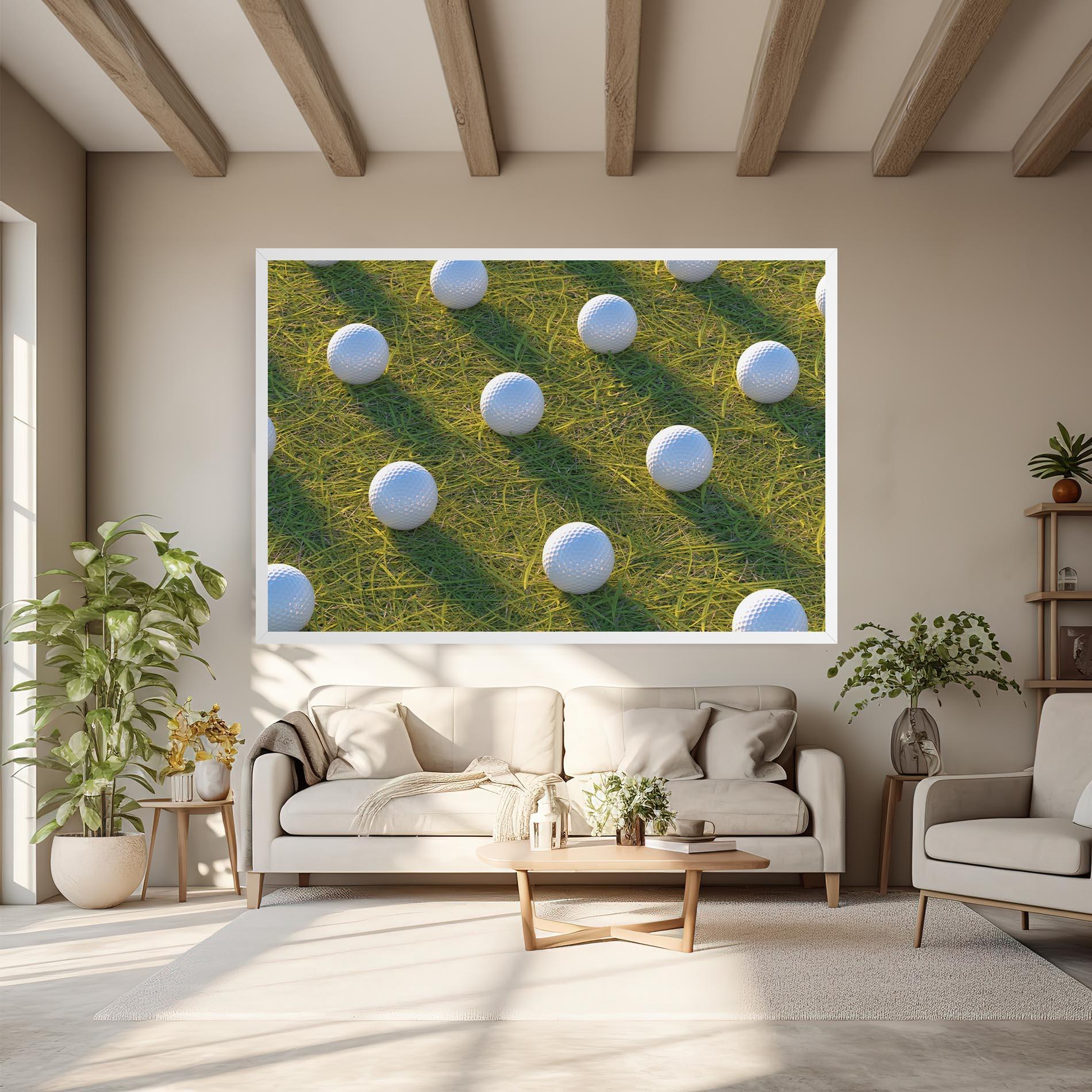 Obraz na Płótnie Golf Ball On Grass mockup 6