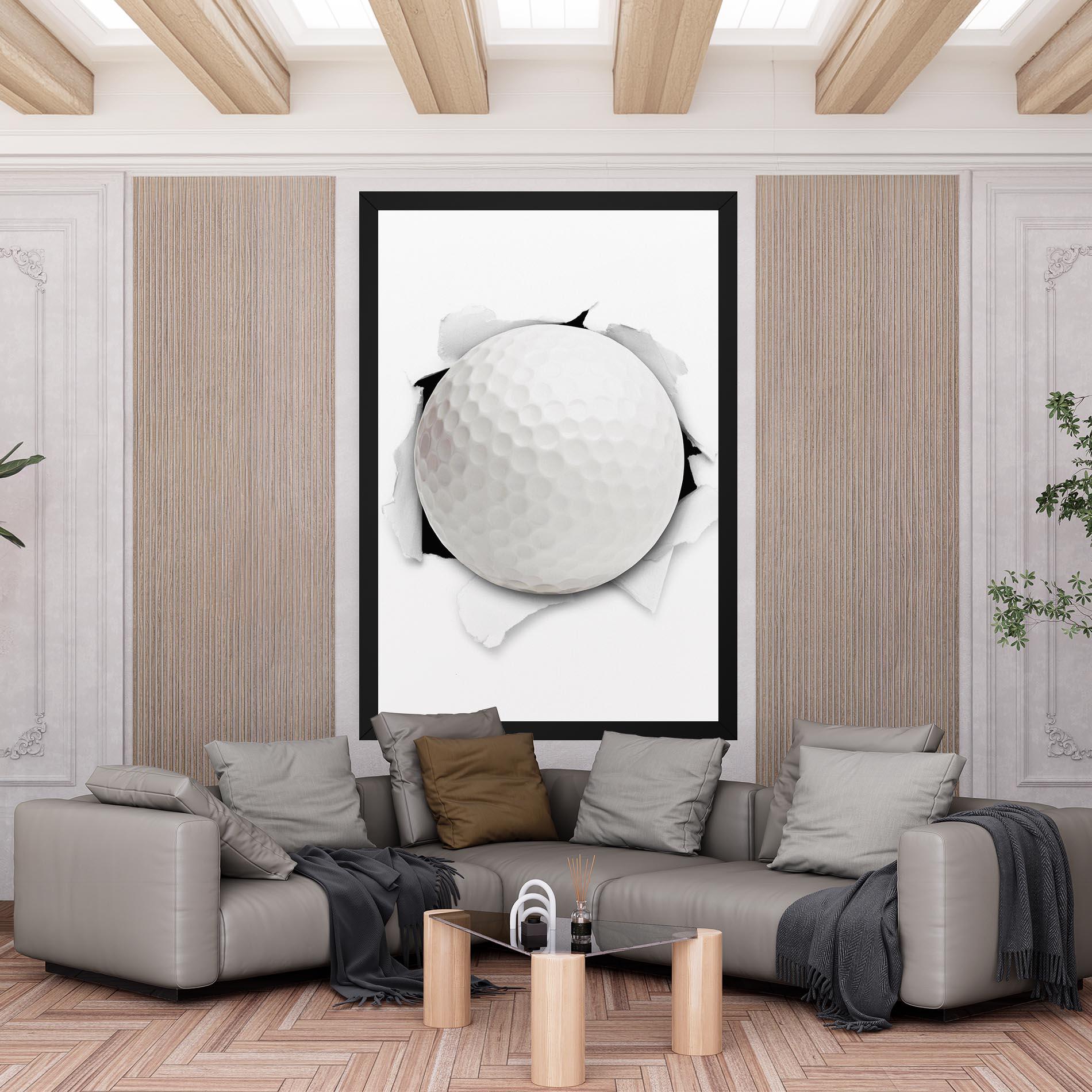 Obraz na Płótnie Golf Ball Bursting Hole mockup 6