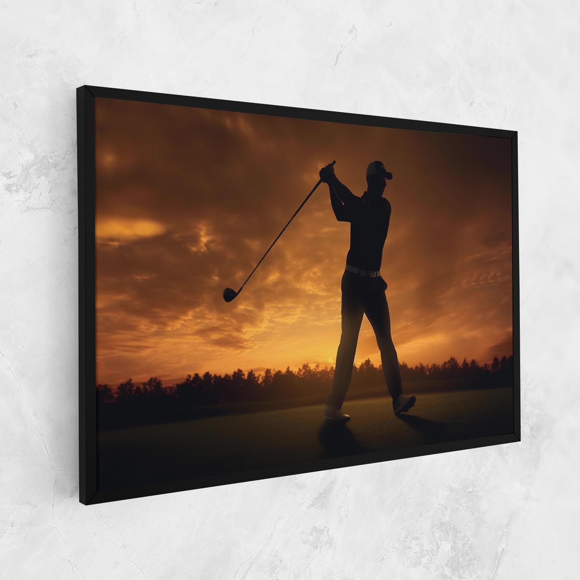 Obraz na Płótnie Golf Course Sunset mockup 1