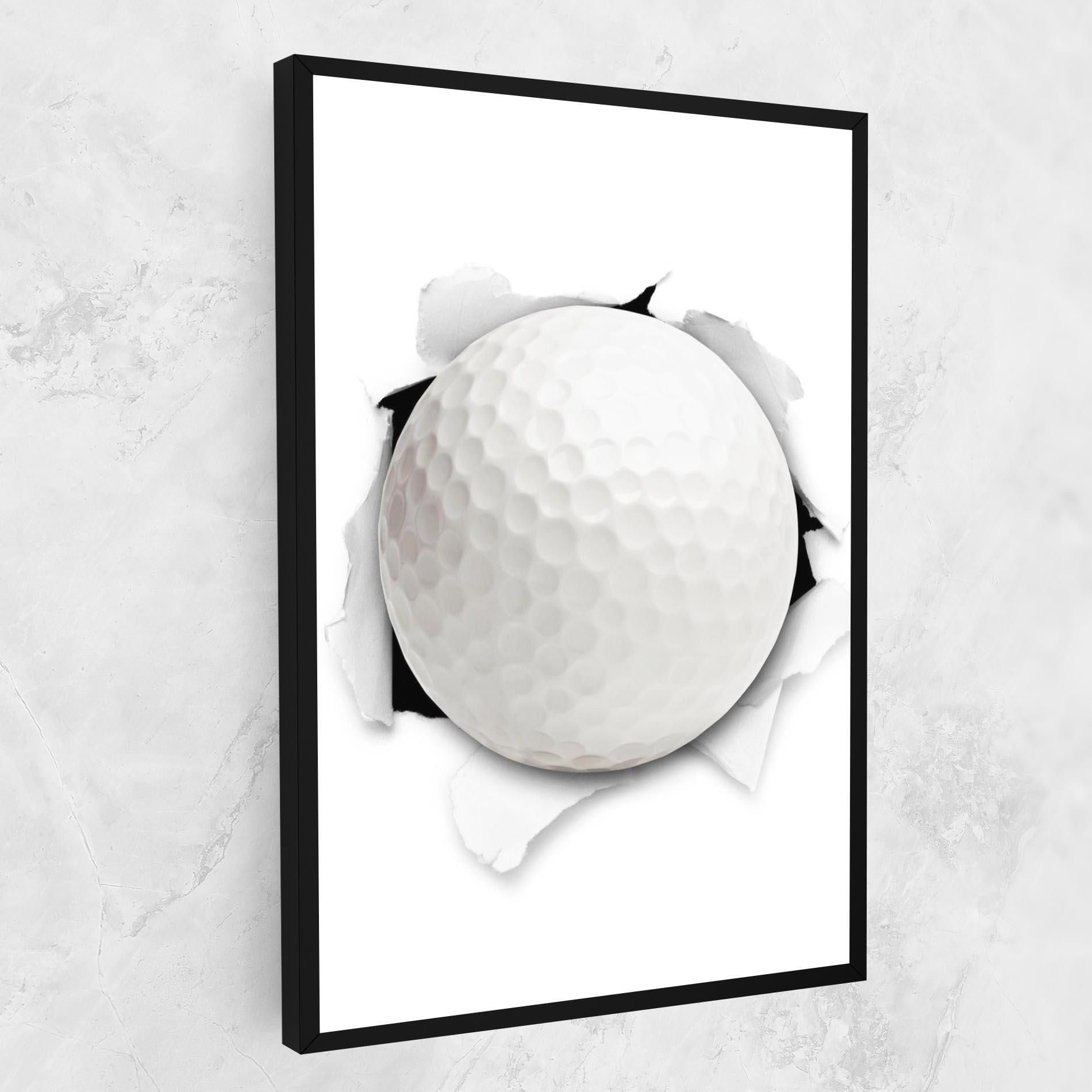 Obraz na Płótnie Golf Ball Bursting Hole mockup 1