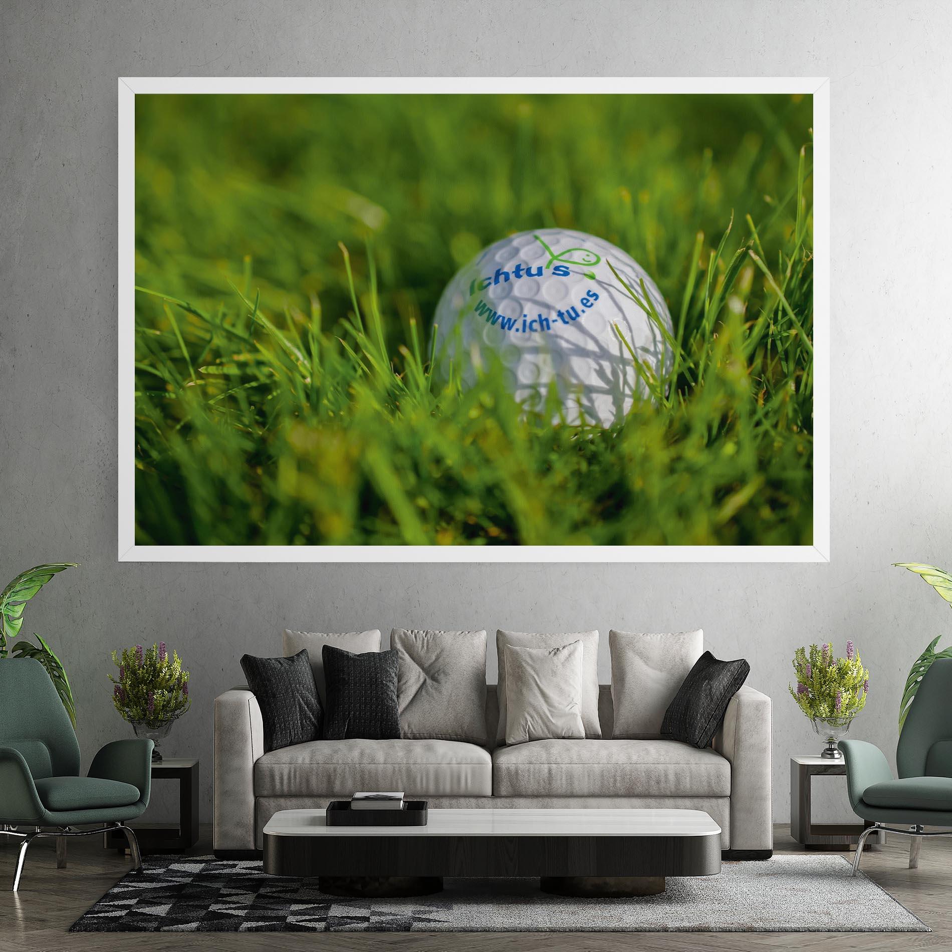 Obraz na Płótnie Golf Ball In Grass mockup 7
